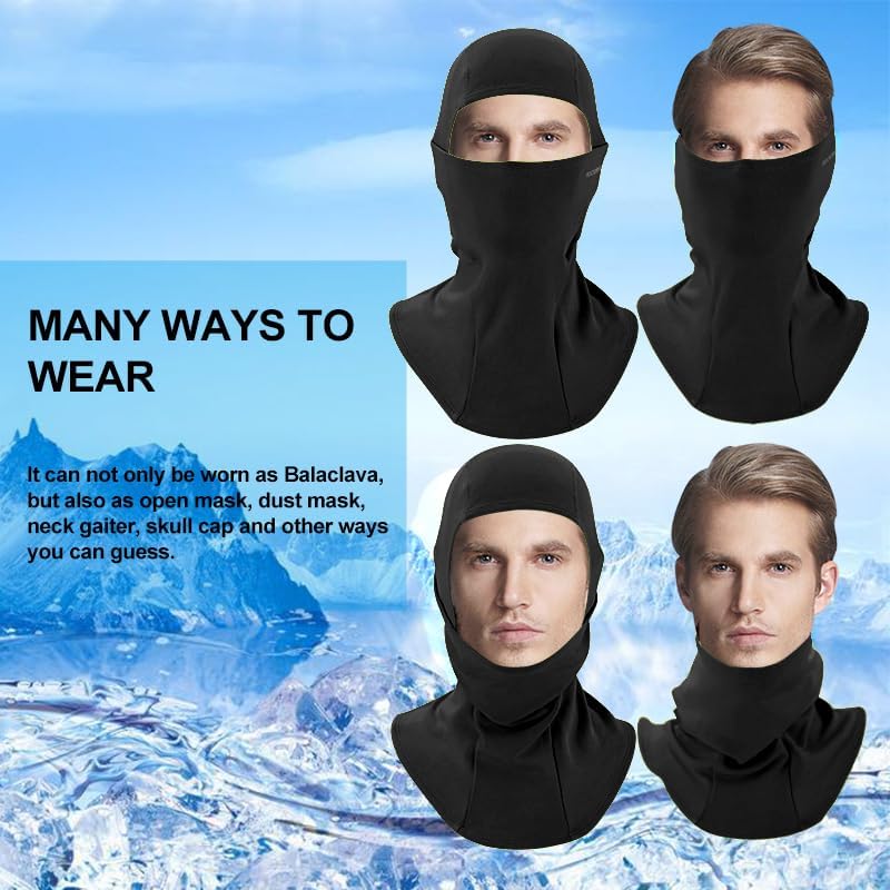 ROCKBROS Windproof Full Face Mask Thermal Balaclava for Cycling & Ski