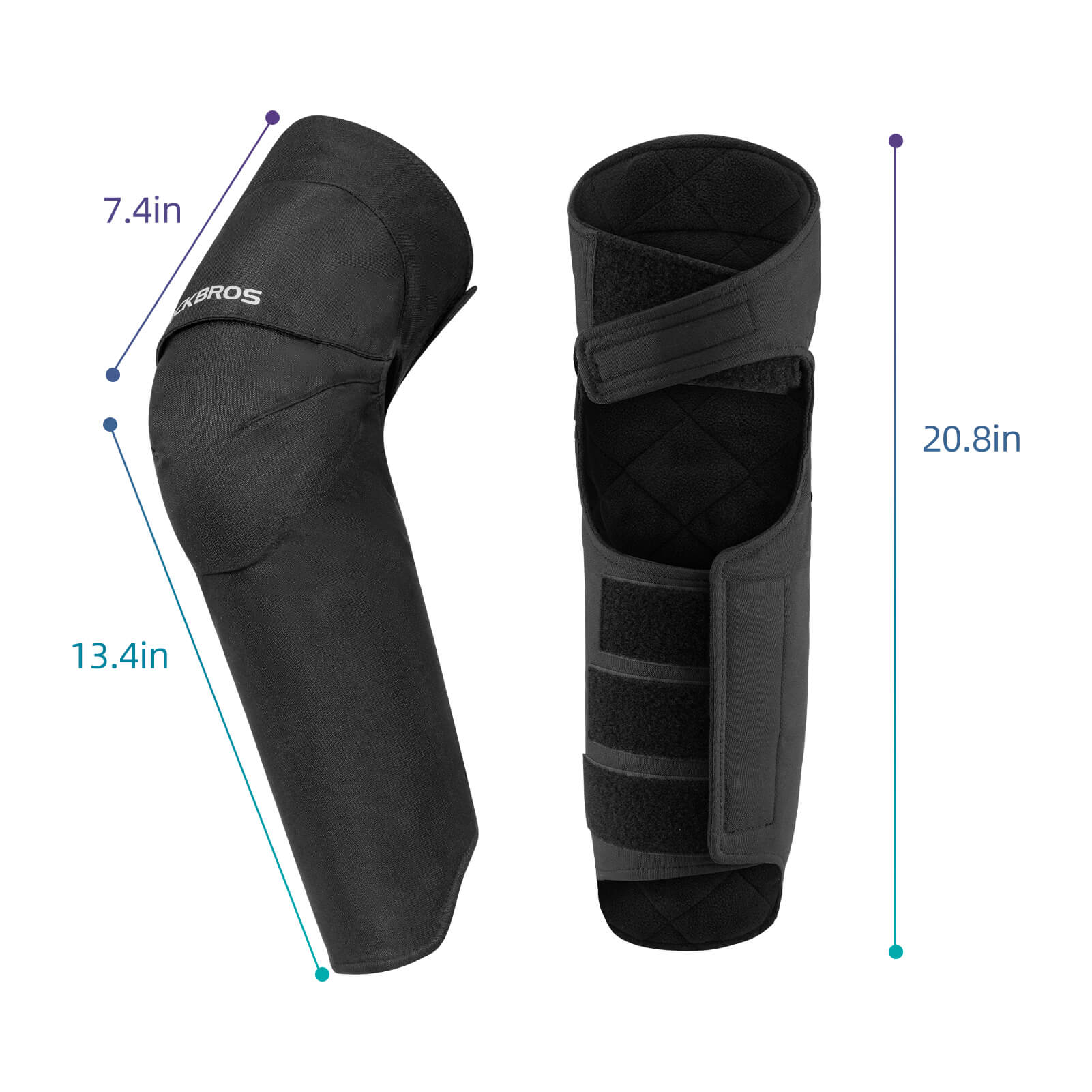 ROCKBROS Windproof Motorcycle Knee Braces Warm Adjustable Pads for Winter