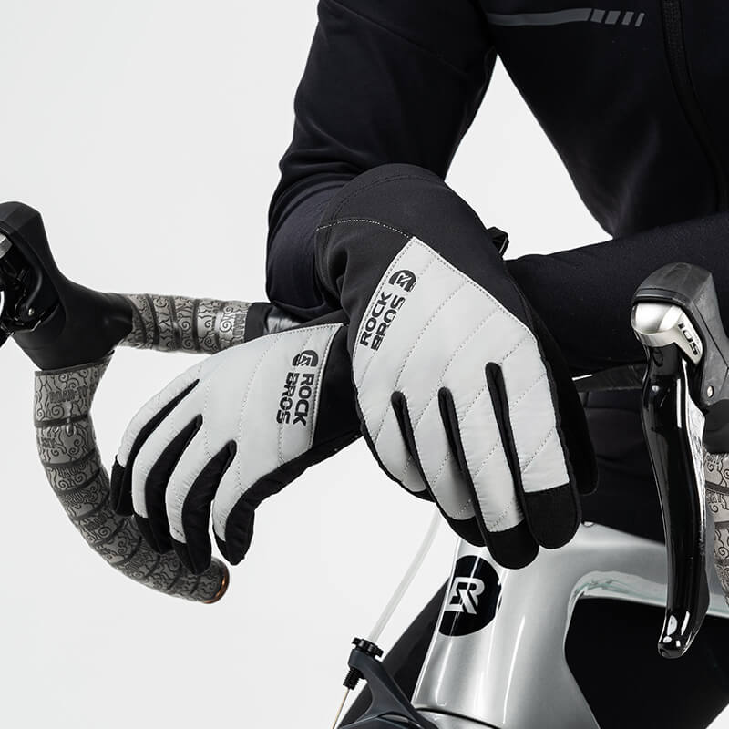 ROCKBROS Windproof Warm Shockproof Touch Screen Gel Bike Gloves