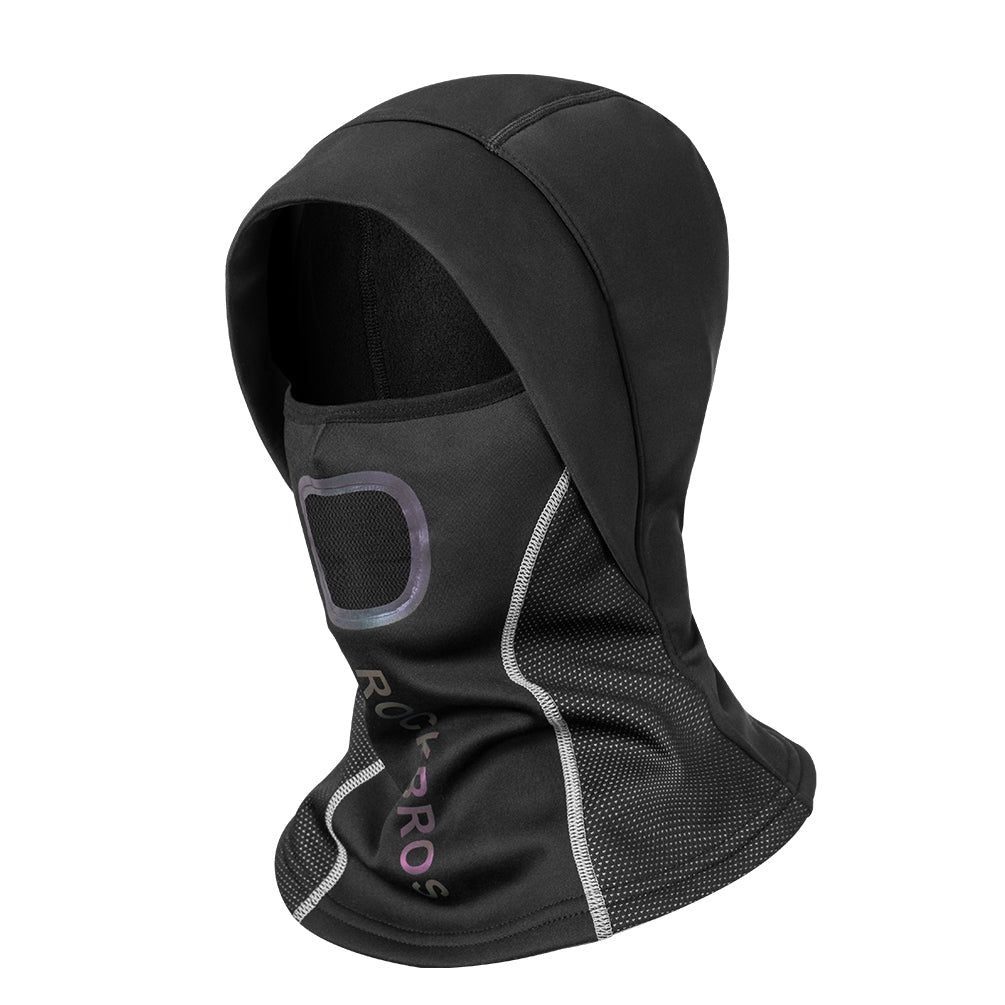 ROCKBROS Winter Balaclava Face Mask Reflective Windproof Breathable for Outdoor Sports #Style_Black