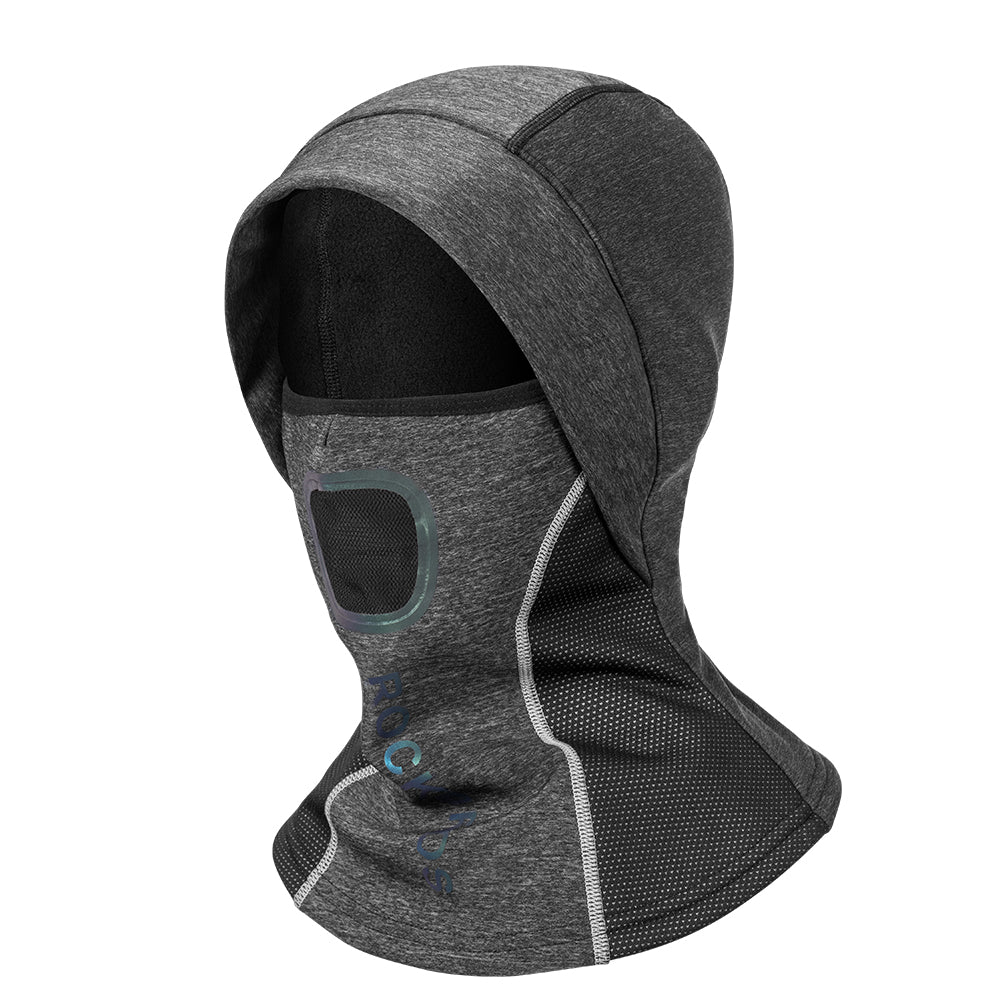 ROCKBROS Winter Balaclava Face Mask Reflective Windproof Breathable for Outdoor Sports #Style_Dark gray heather