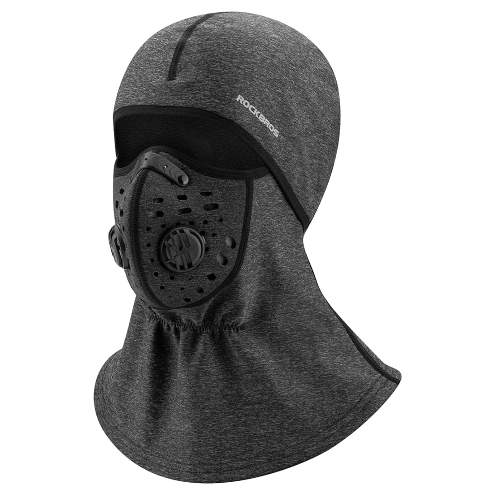 ROCKBROS winter balaclava with filter, thermal and windproof headcover, ideal for cycling and outdoor activities in cold weather#Color_Gray