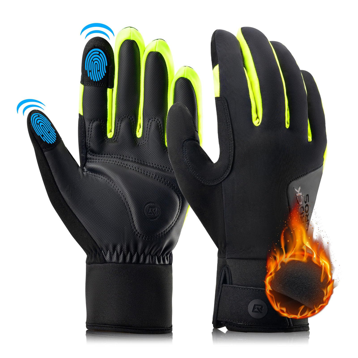 ROCKBROS Winter Gloves Thermal Cycling Gloves Non-slip Touch Screen Gl