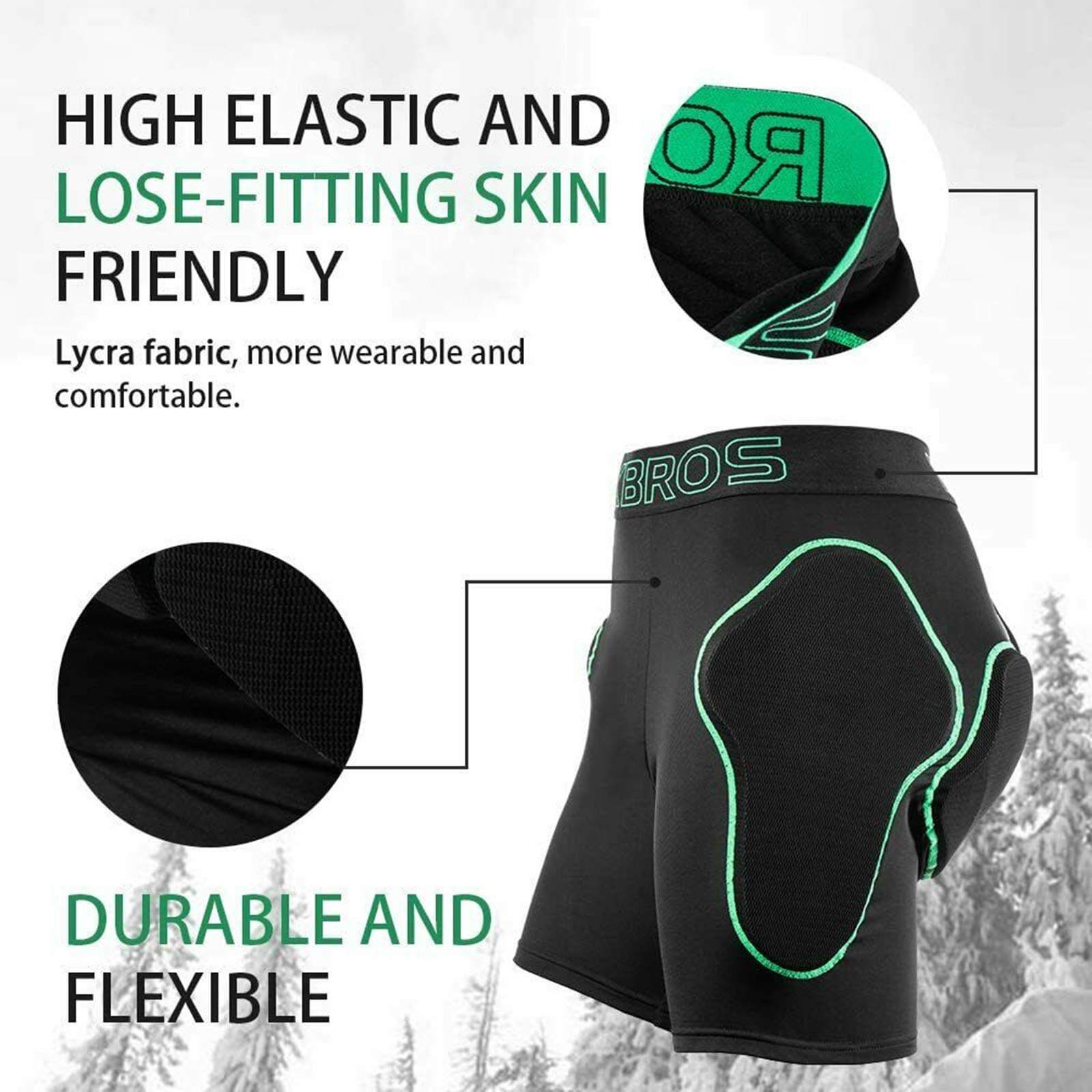 ROCKBROS Padded Pants with Impact Protection and Shock Resistance