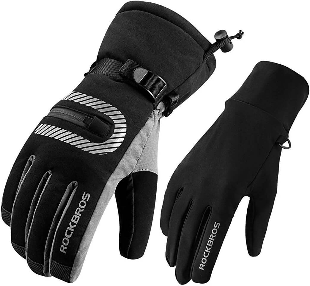 ROCKBROS Winter Thermal Windproof Ski & Snowboard Gloves