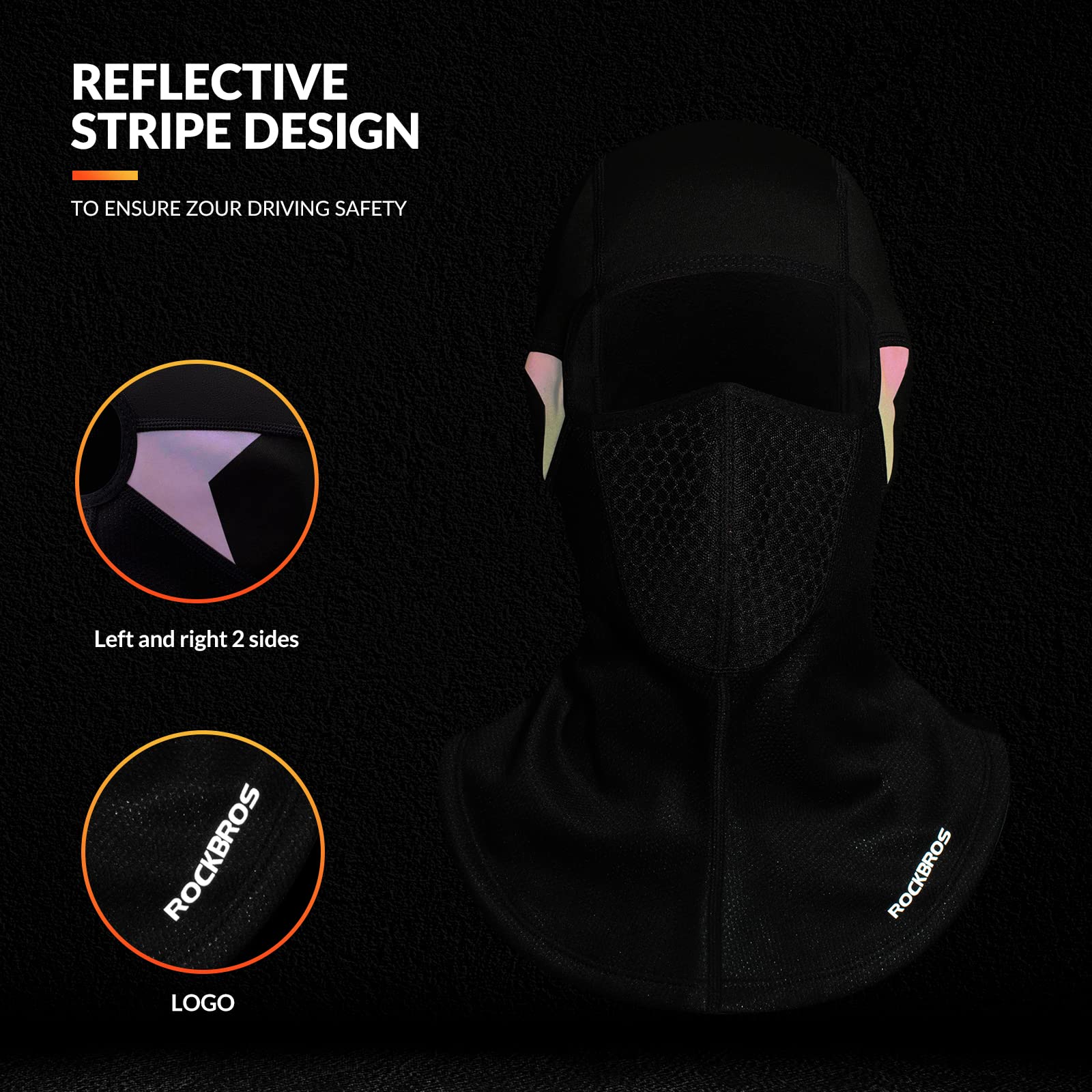 ROCKBROS Winter Windproof Balaclava Full Face Mask for Motorbike Ski Unisex