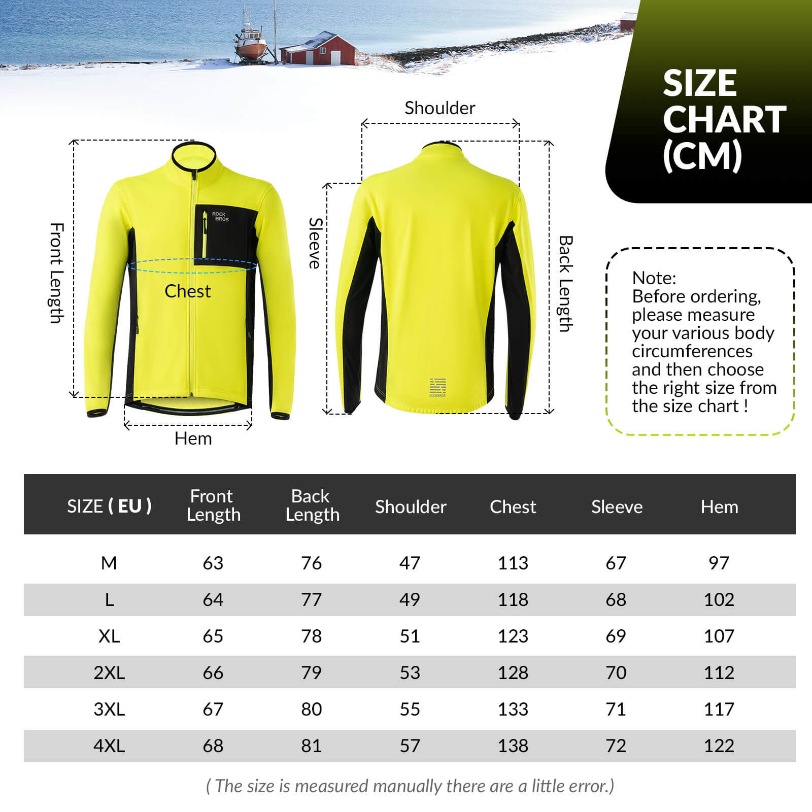 ROCKBROS Winter Windproof Thermal Cycling Jacket and Trousers Set