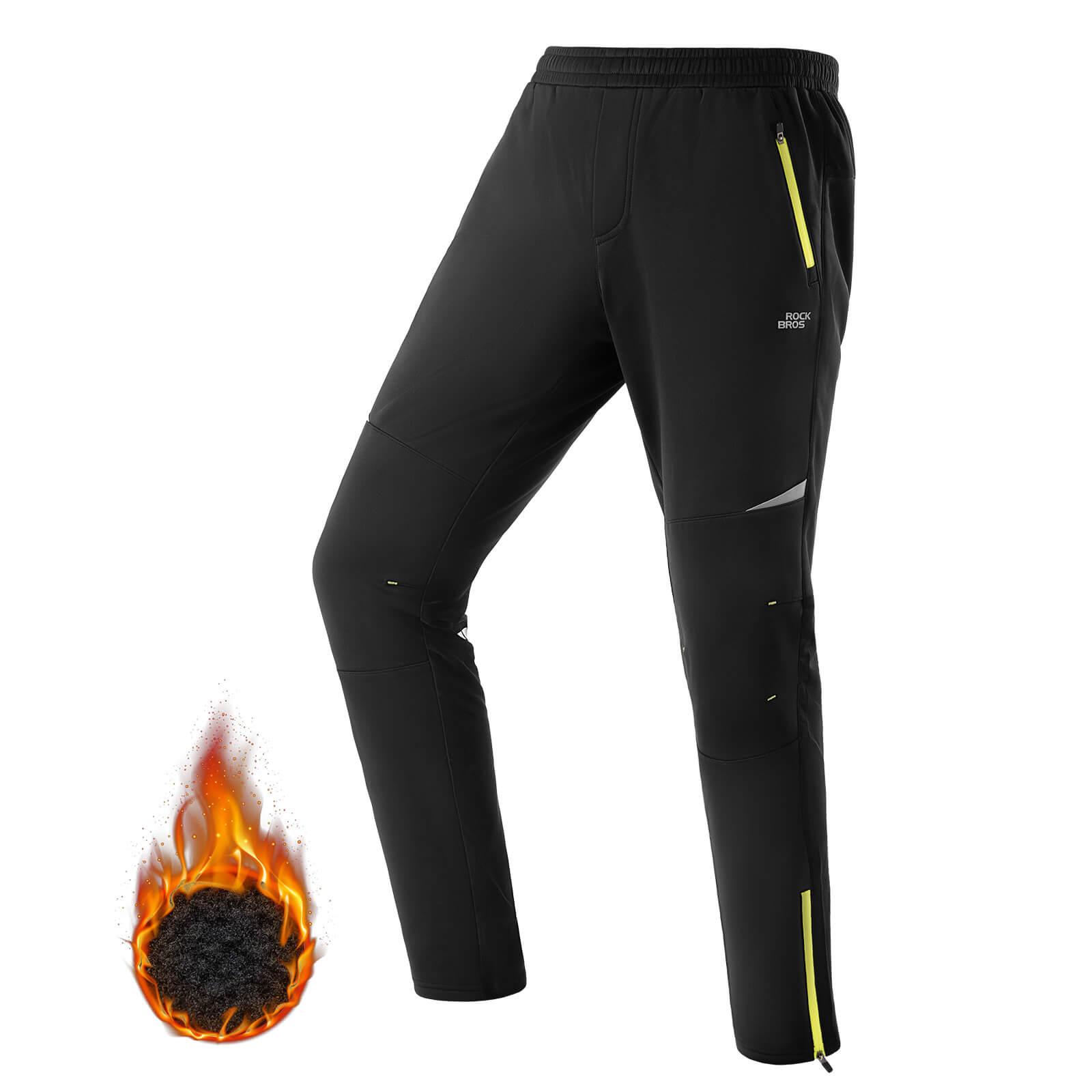 ROCKBROS winter windproof thermal cycling trousers, ideal for cold weather cycling