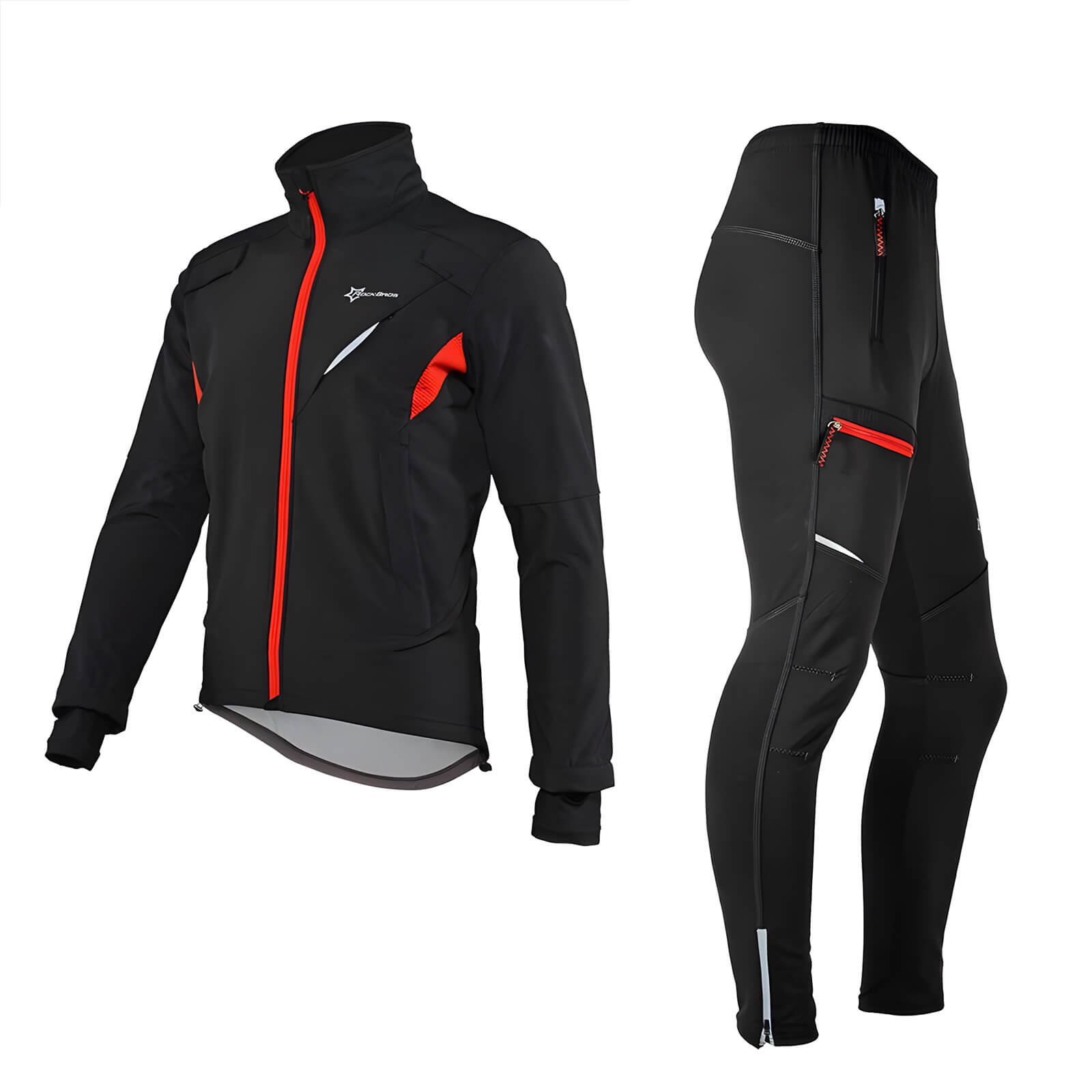 ROCKBROS Winter Windproof Waterproof Thermal Cycling Jacket and Pants Set