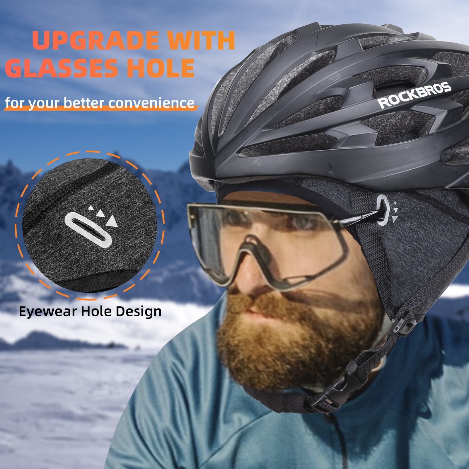 ROCKBROS Cycling Cap Under Helmet with Sunglasses Holes
