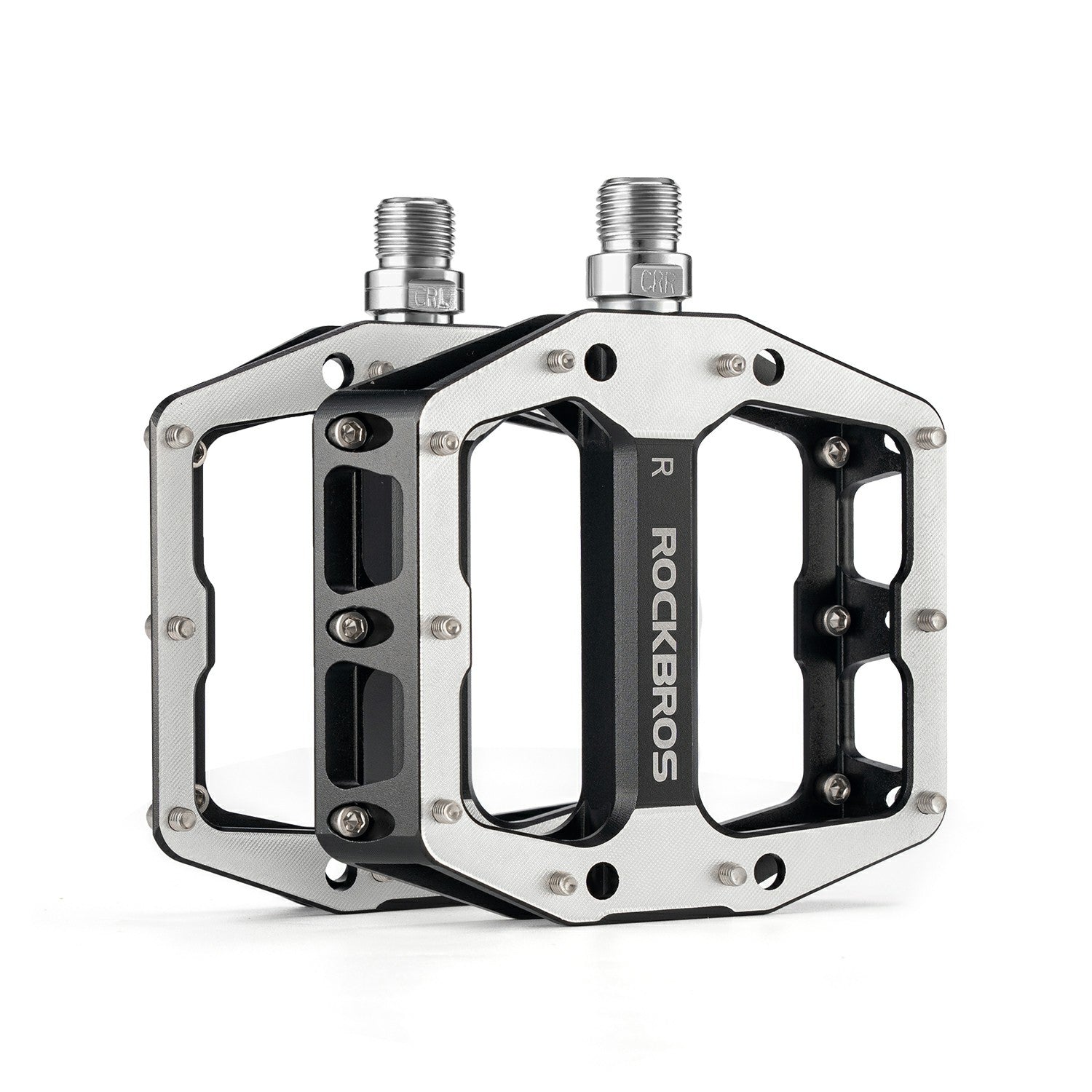 ROCKBROS_Bicycle_Pedals_Mountain_Bike_GRAVELBIKE_Aluminum_Alloy_Bearing_DH_Wider_Speed_High_Strength_Pedals #Color_Black
