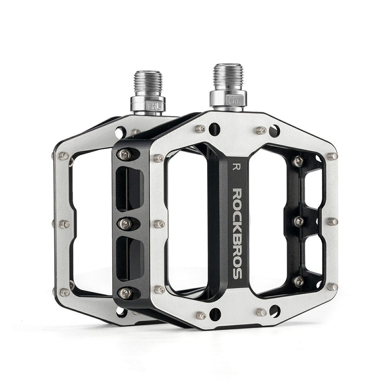 ROCKBROS_Bicycle_Pedals_Mountain_Bike_GRAVELBIKE_Aluminum_Alloy_Bearing_DH_Wider_Speed_High_Strength_Pedals #Color_Black