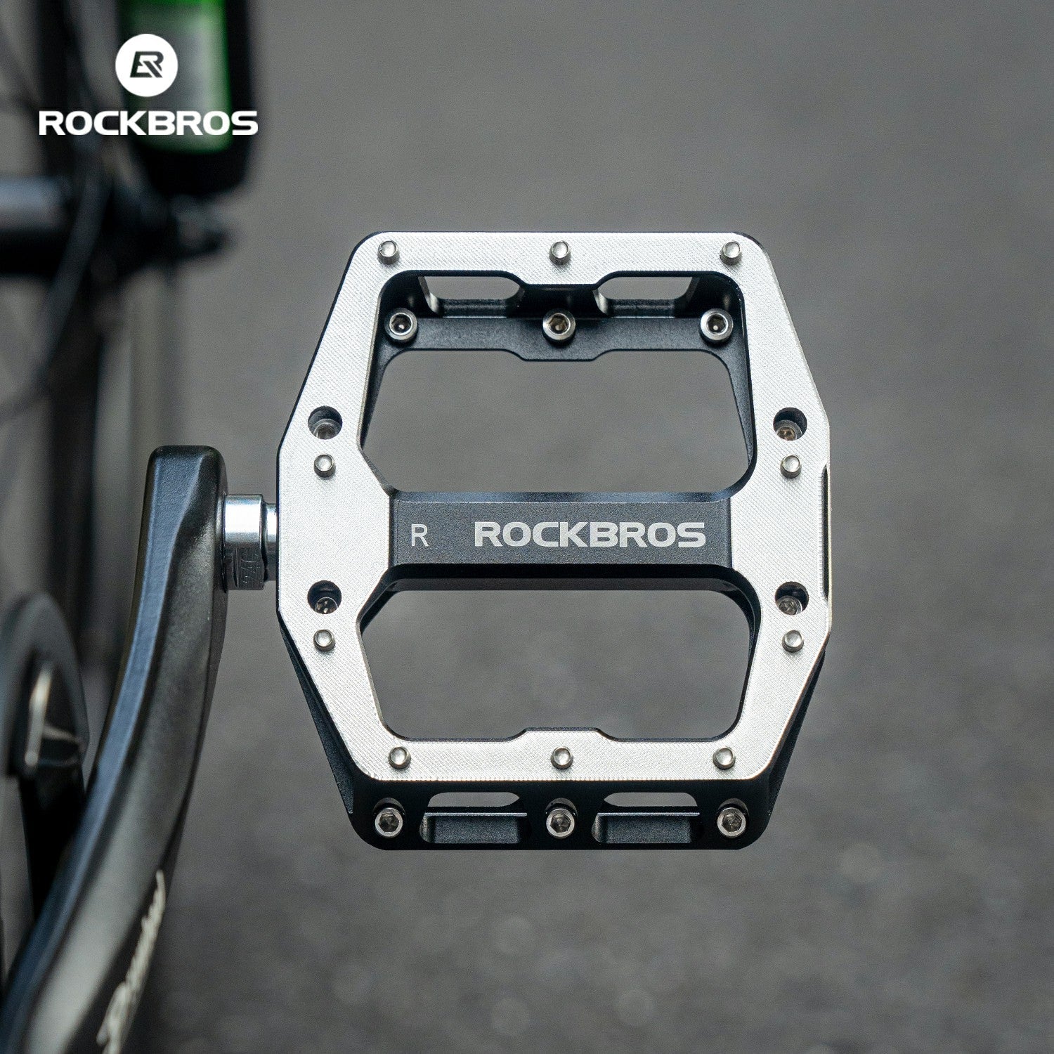 ROCKBROS_Bicycle_Pedals_Mountain_Bike_GRAVELBIKE_Aluminum_Alloy_Bearing_DH_Wider_Speed_High_Strength_Pedals #Color_Black