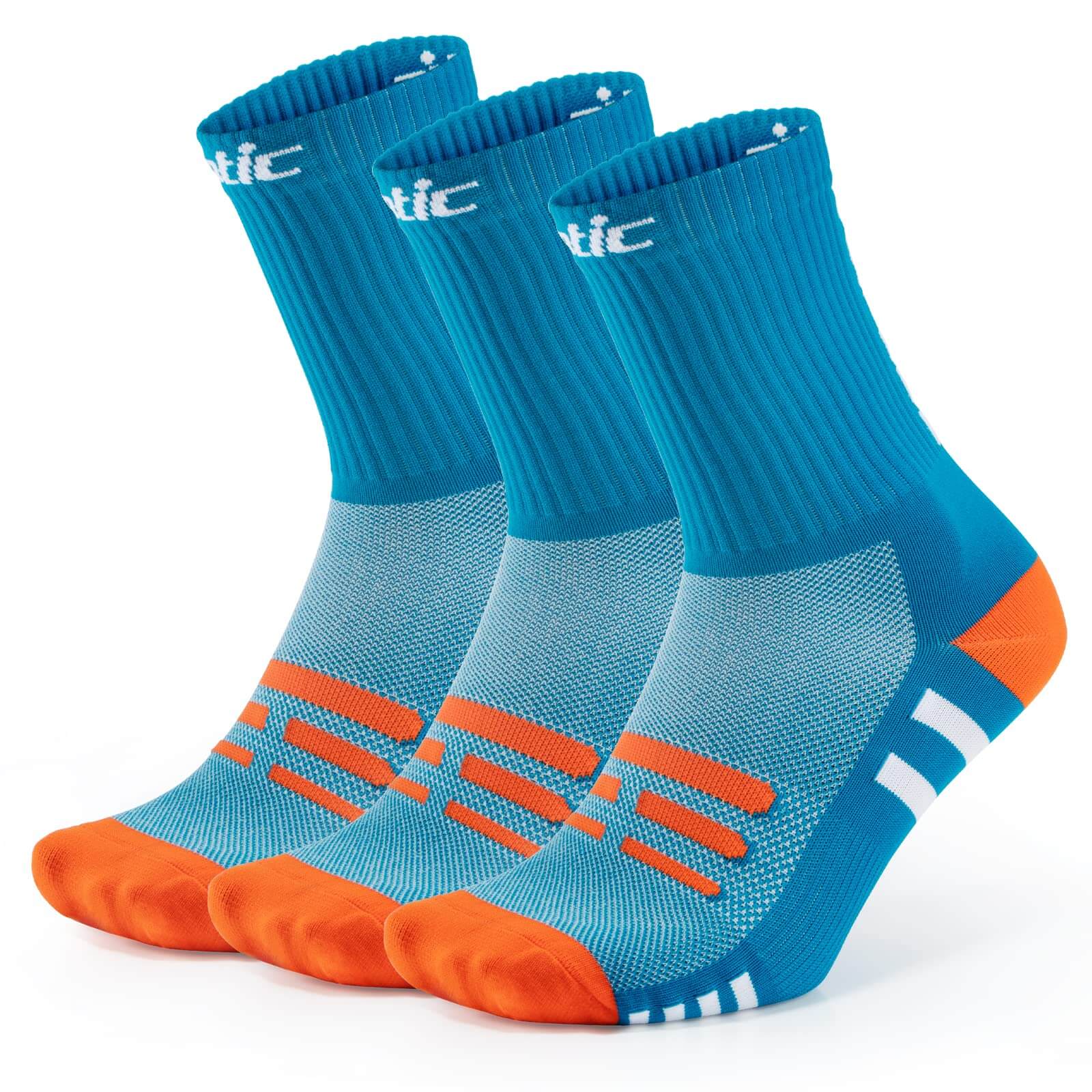 ROCKBROS Unisex Sports Socks 3-Pack Non-Slip Breathable Socks for Sports #Color_Blue