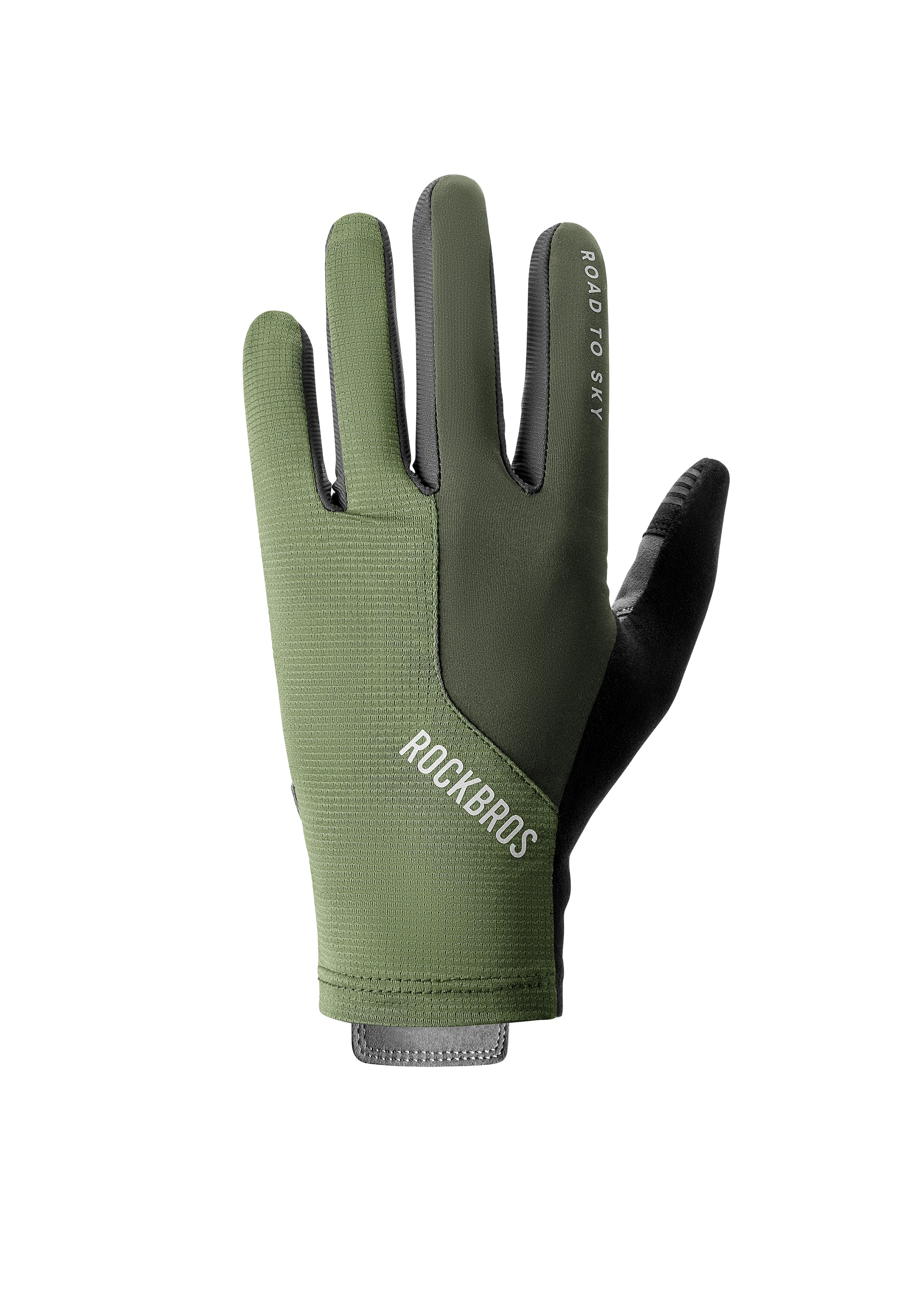 ROCKRBOS Road-to-Sky UV Protection Gloves #Color_Army Green