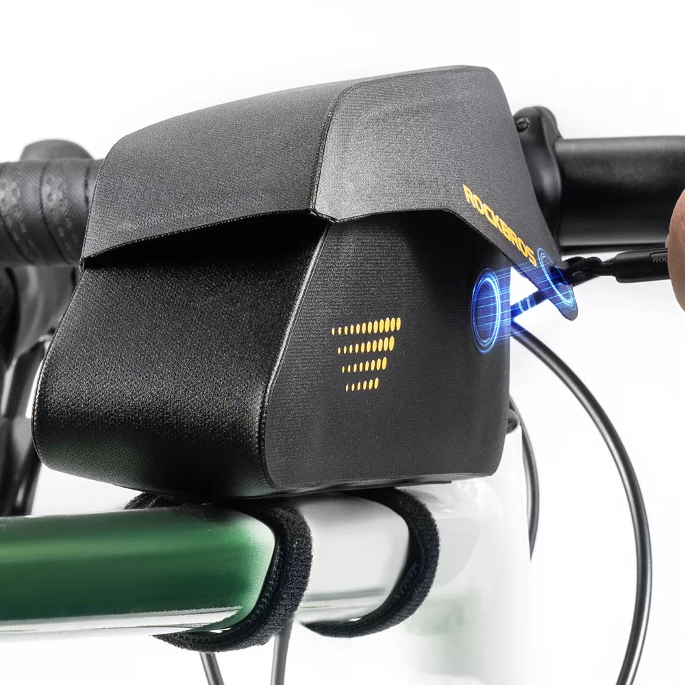 Waterproof magnetic bike top tube bag detail