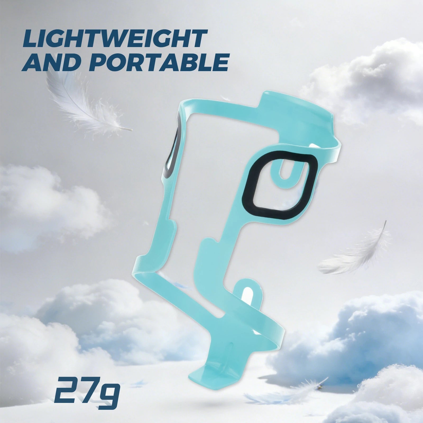 Single aluminium bike bottle cage lightweight design#color_Sky blue