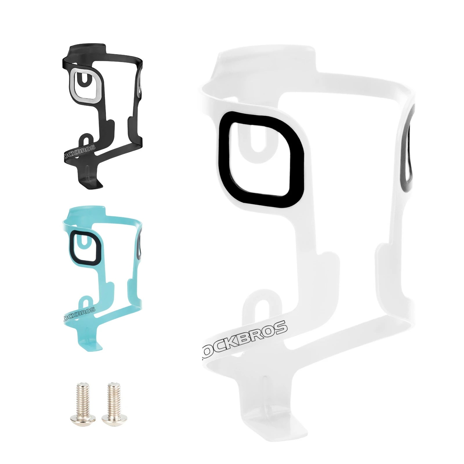 Single aluminium bike bottle cage lightweight design#color_White