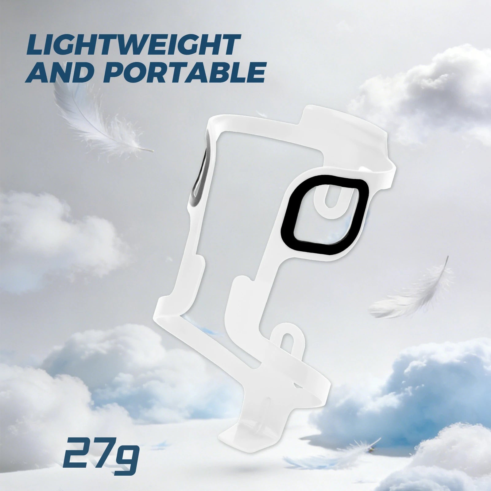 Single aluminium bike bottle cage lightweight design#color_White