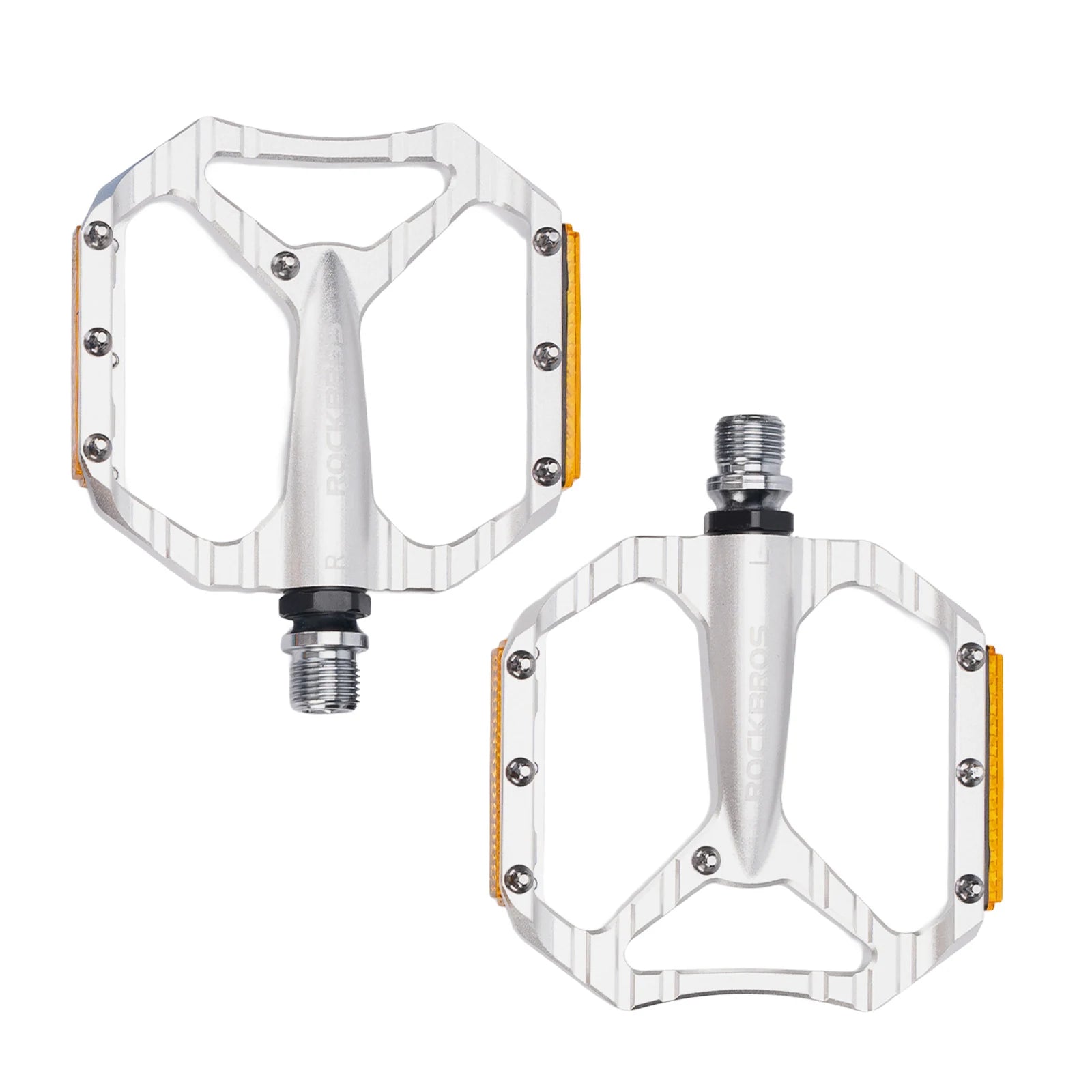 Aluminium Flat Bike Pedals with Sealed Bearings#Color_Silver