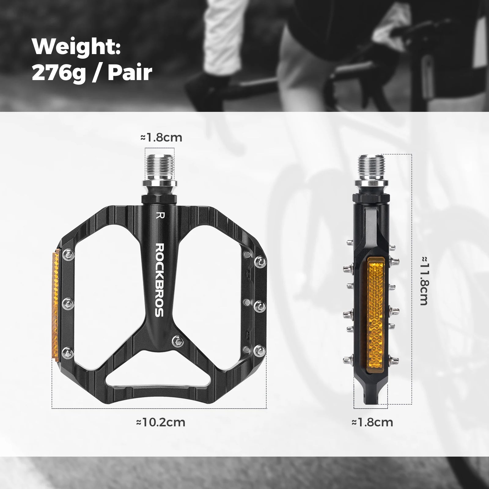 Aluminium Flat Bike Pedals with Sealed Bearings