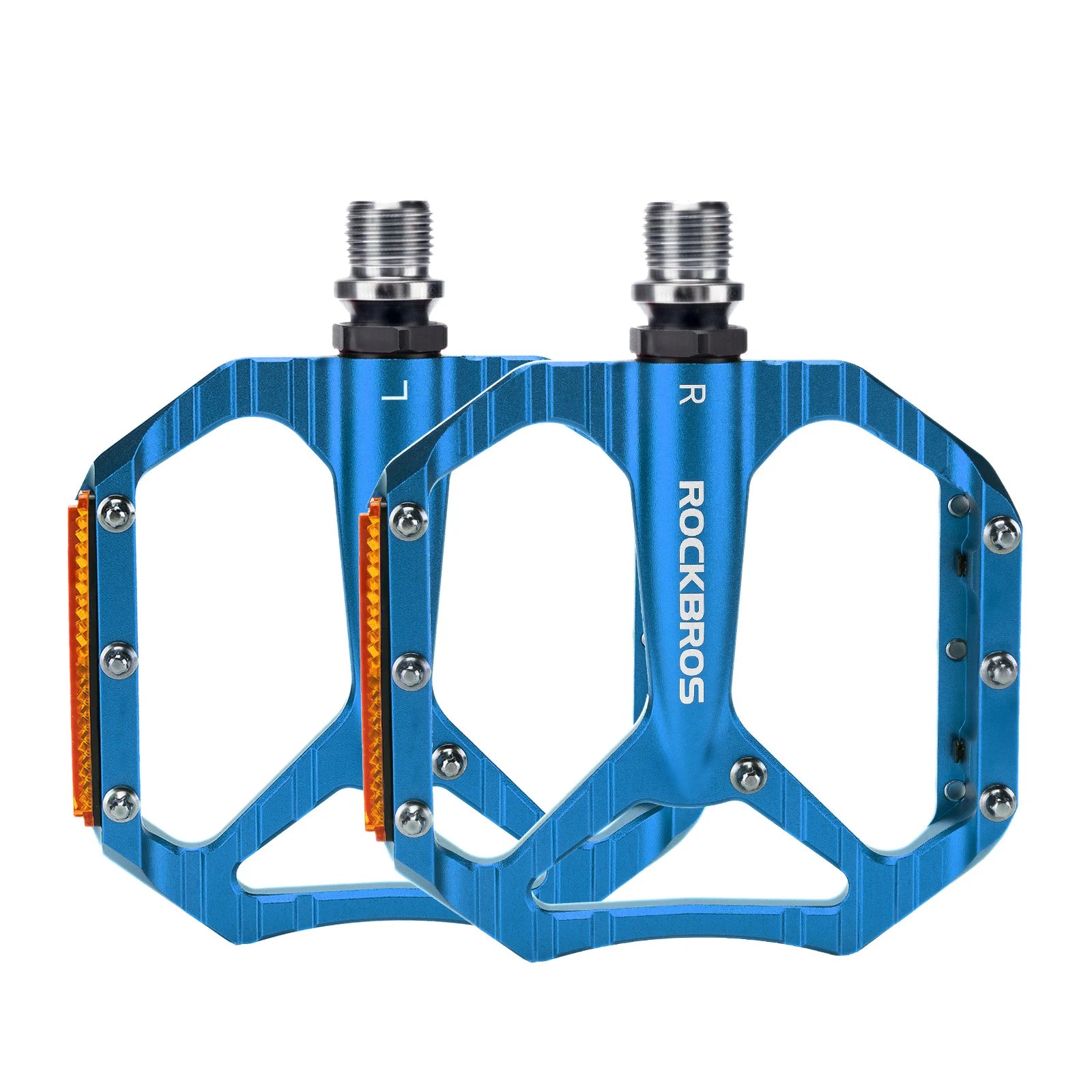 Aluminium Flat Bike Pedals with Sealed Bearings#Color_Blue