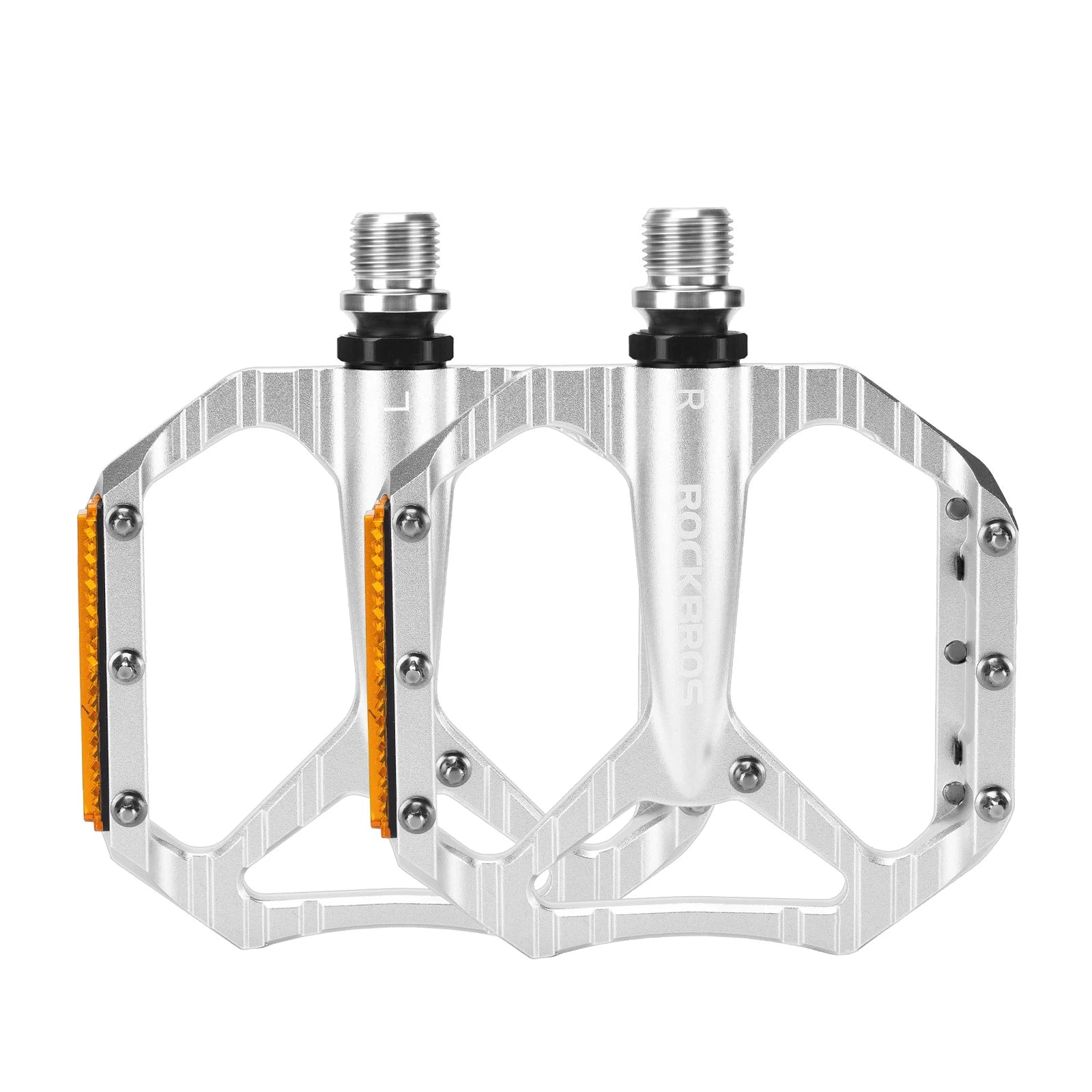 Aluminium Flat Bike Pedals with Sealed Bearings#Color_Silver