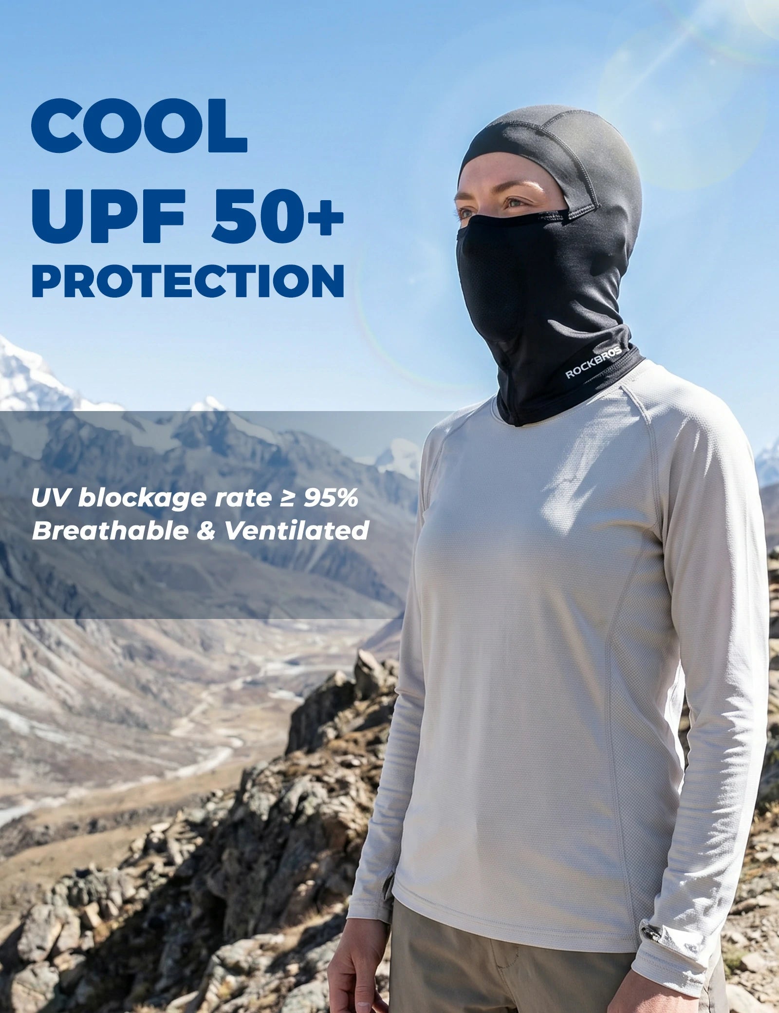 ROCKBROS balaclava uv protection breathable summer cycling mask