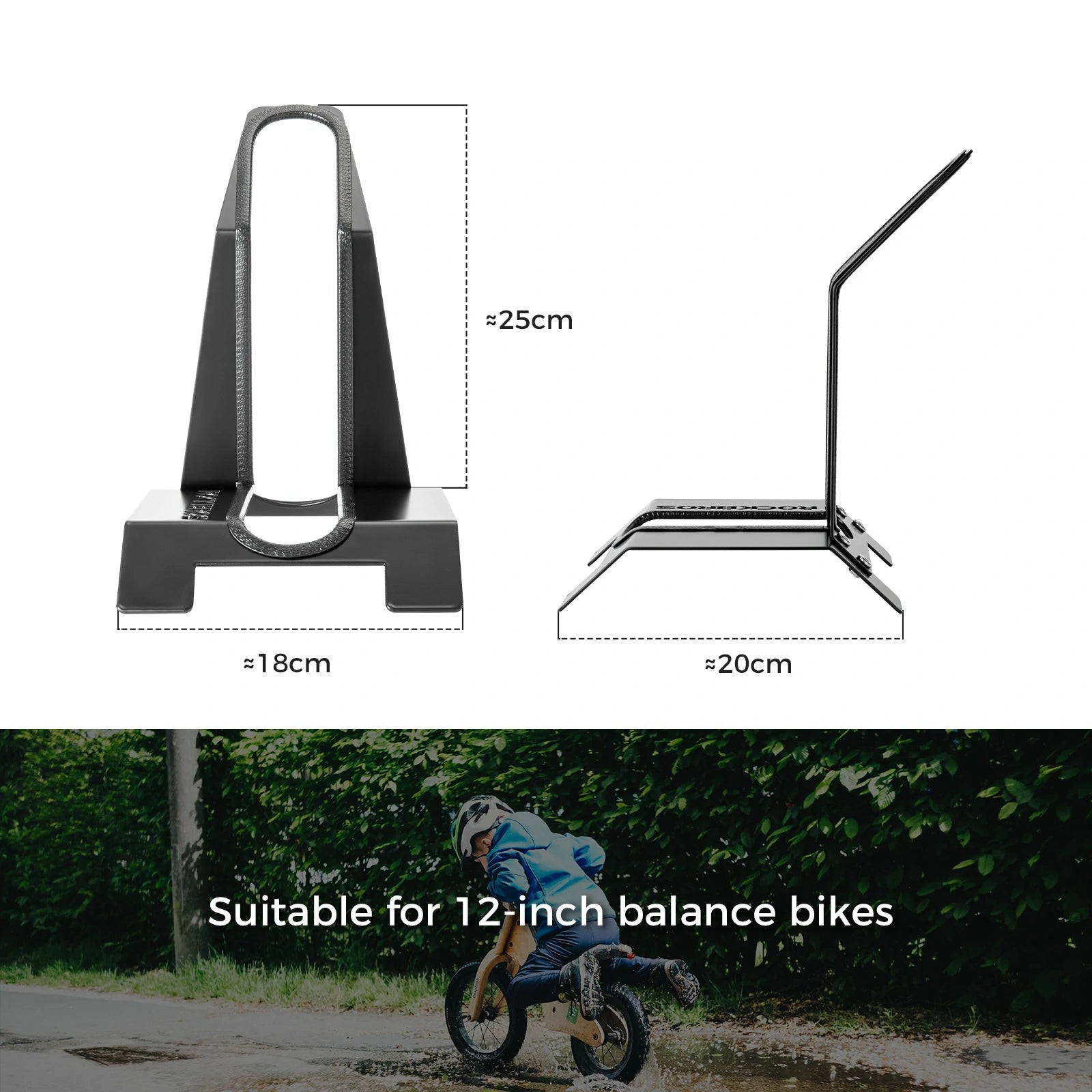 ROCKBROS Balance Bike Parking Rack L-Shaped for 12-inch Wheels
#Color_Black