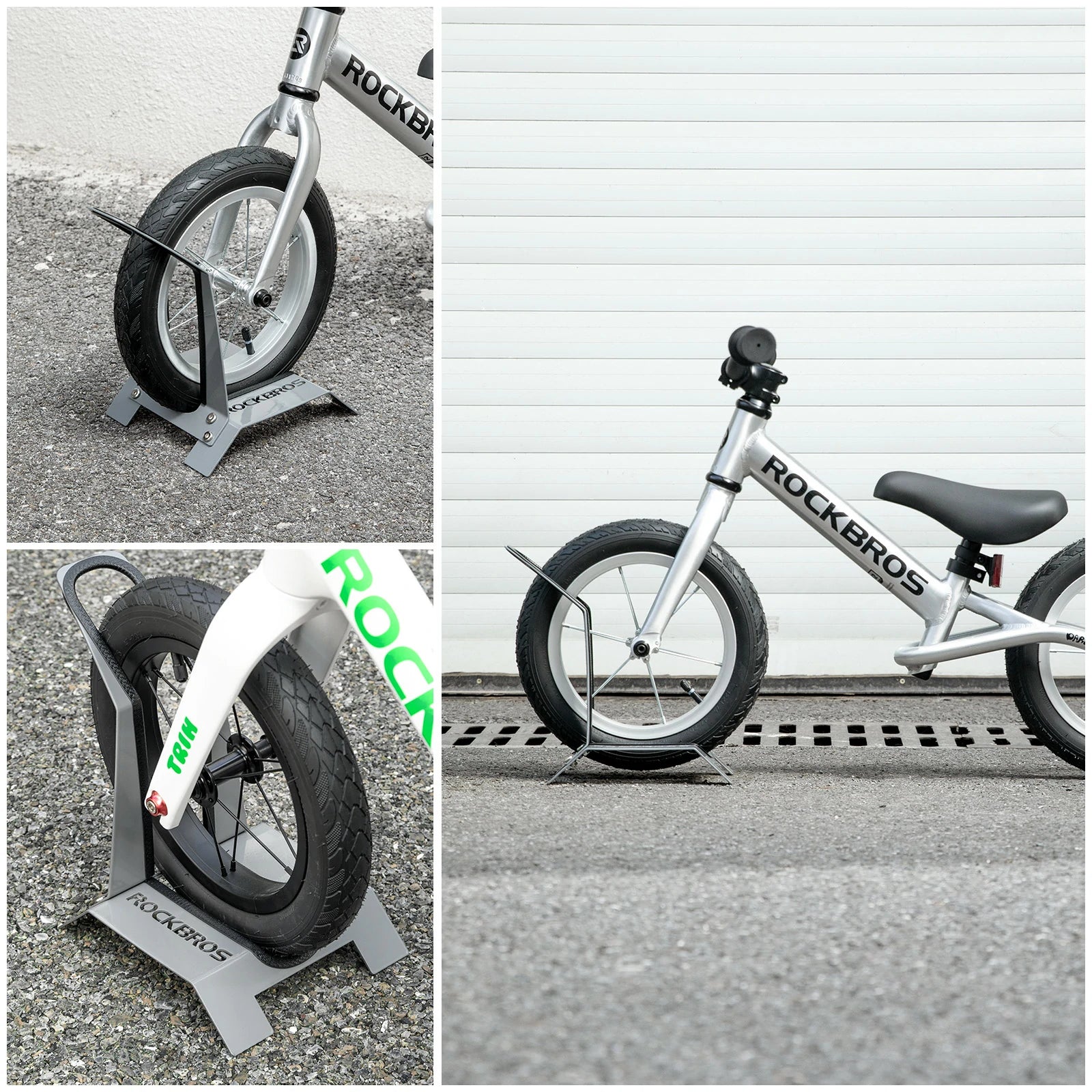 ROCKBROS Balance Bike Parking Rack L-Shaped for 12-inch Wheels
#Color_Grey