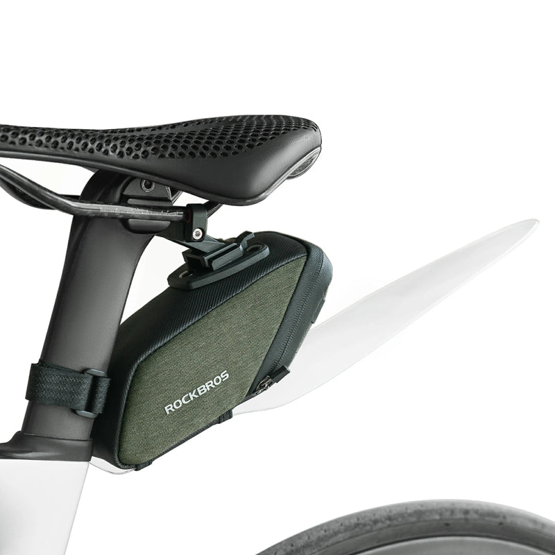 ROCKBROS bicycle saddle bag with transparent pvc mudguard