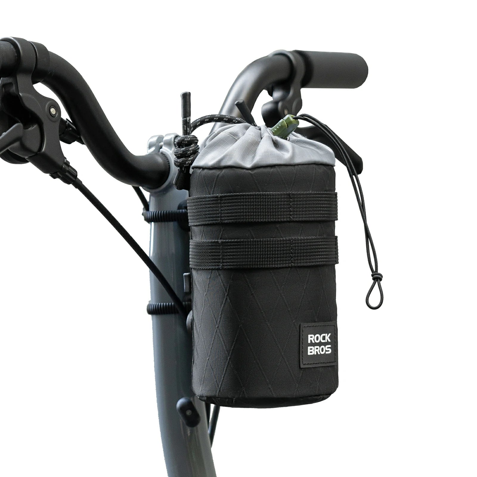 Lightweight black bike bottle bag for folding bike and scooter use#Color_Black