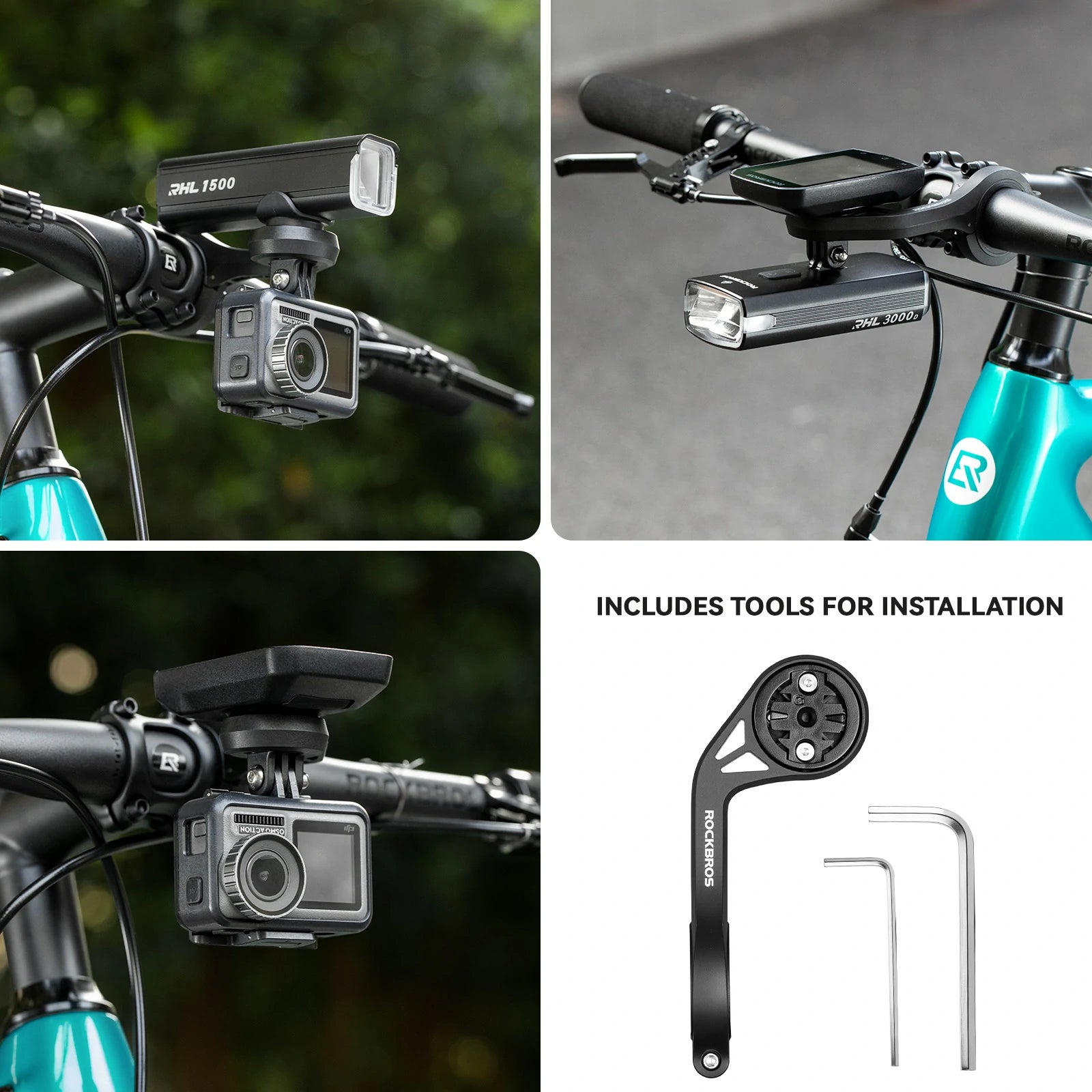 ROCKBROS bike computer mount compatible with gps devices