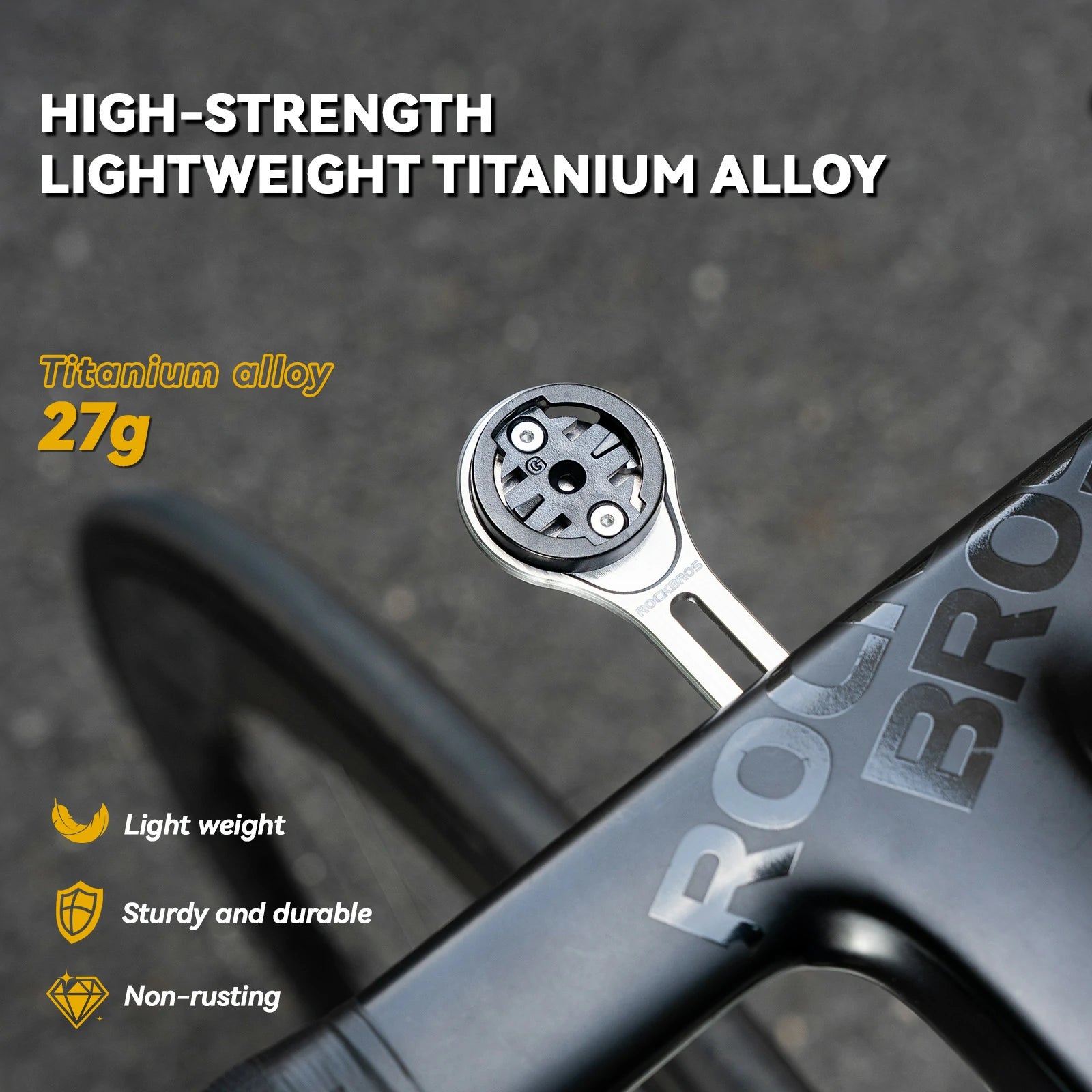 ROCKBROS bike computer mount titanium lightweight