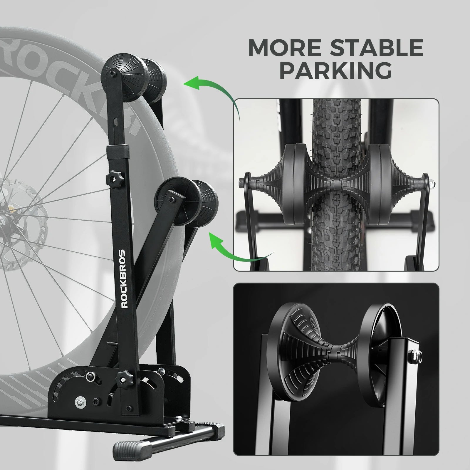 ROCKBROS bike floor stand foldable steel bicycle rack