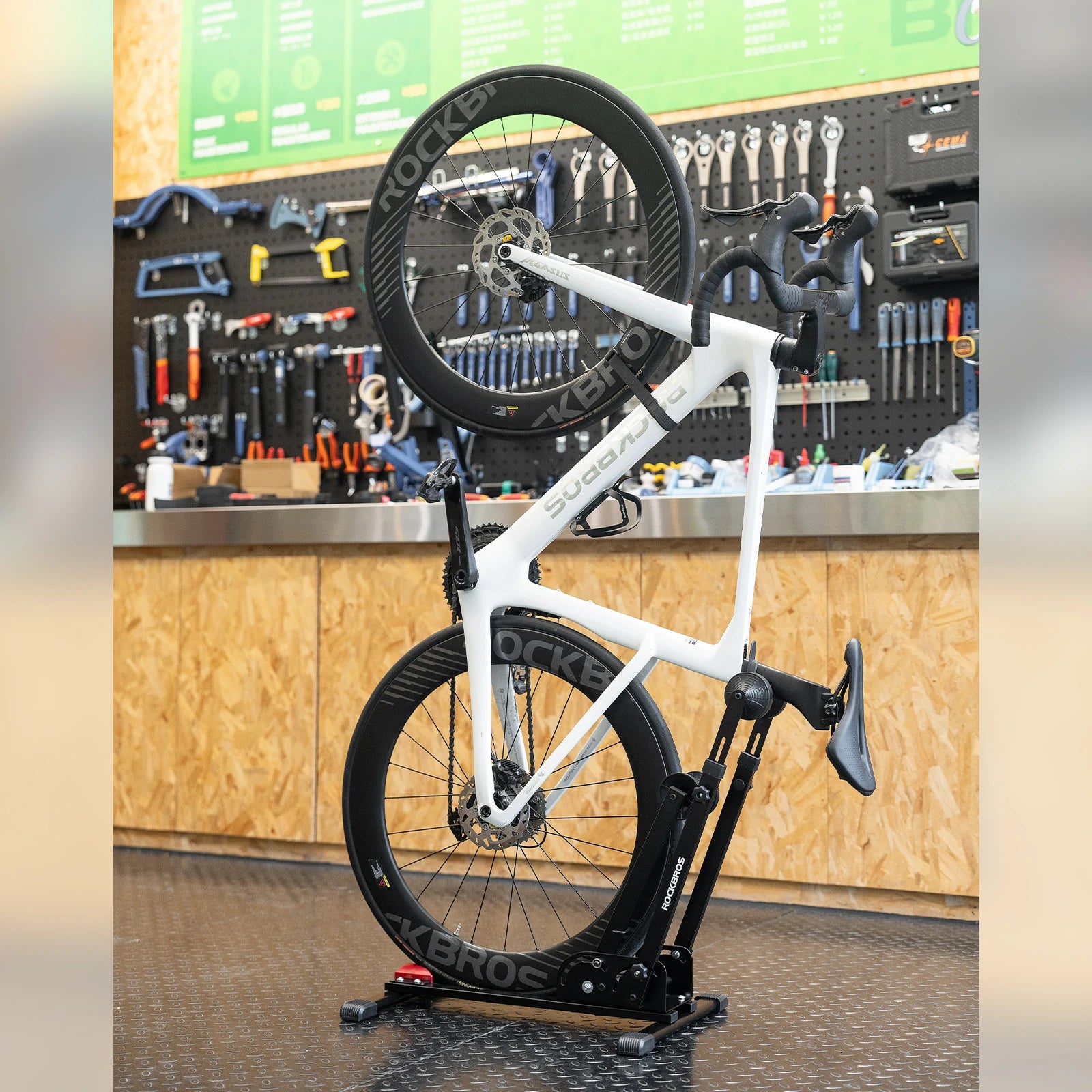 ROCKBROS bike floor stand foldable steel bicycle rack