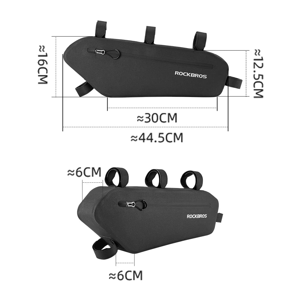 ROCKBROS Bike Frame Bag Waterproof Top Tube Triangle Bag #Size_4L