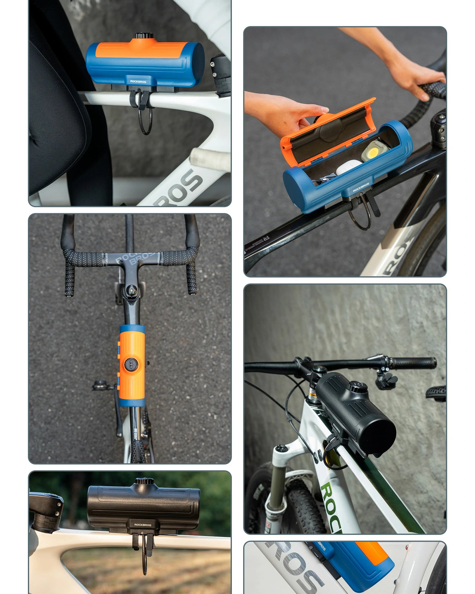 ROCKBROS bike frame box lockable waterproof 0.7L
