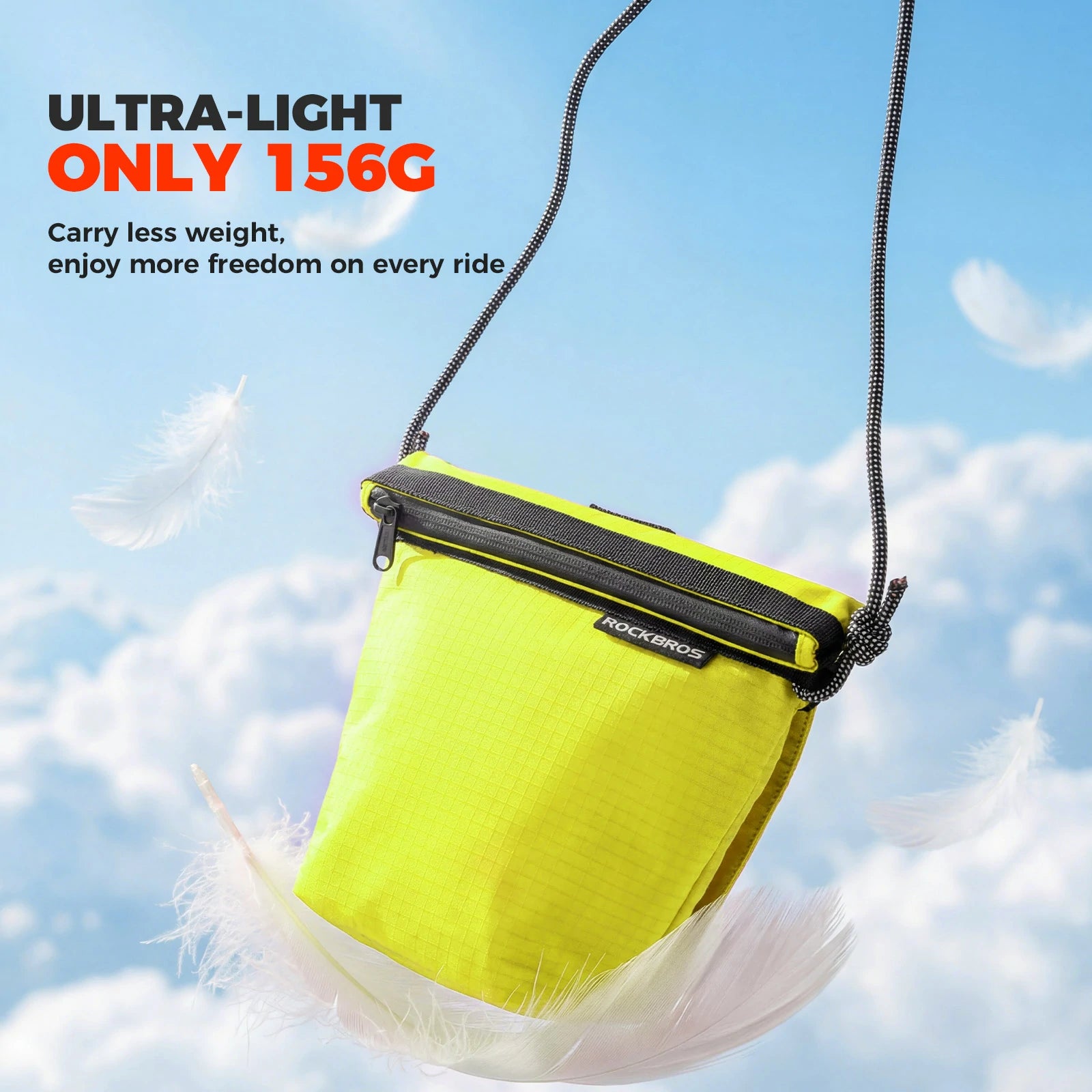 ROCKBROS bike handlebar bag ultralight 2-in-1 shoulder strap 3l
#Color_Yellow