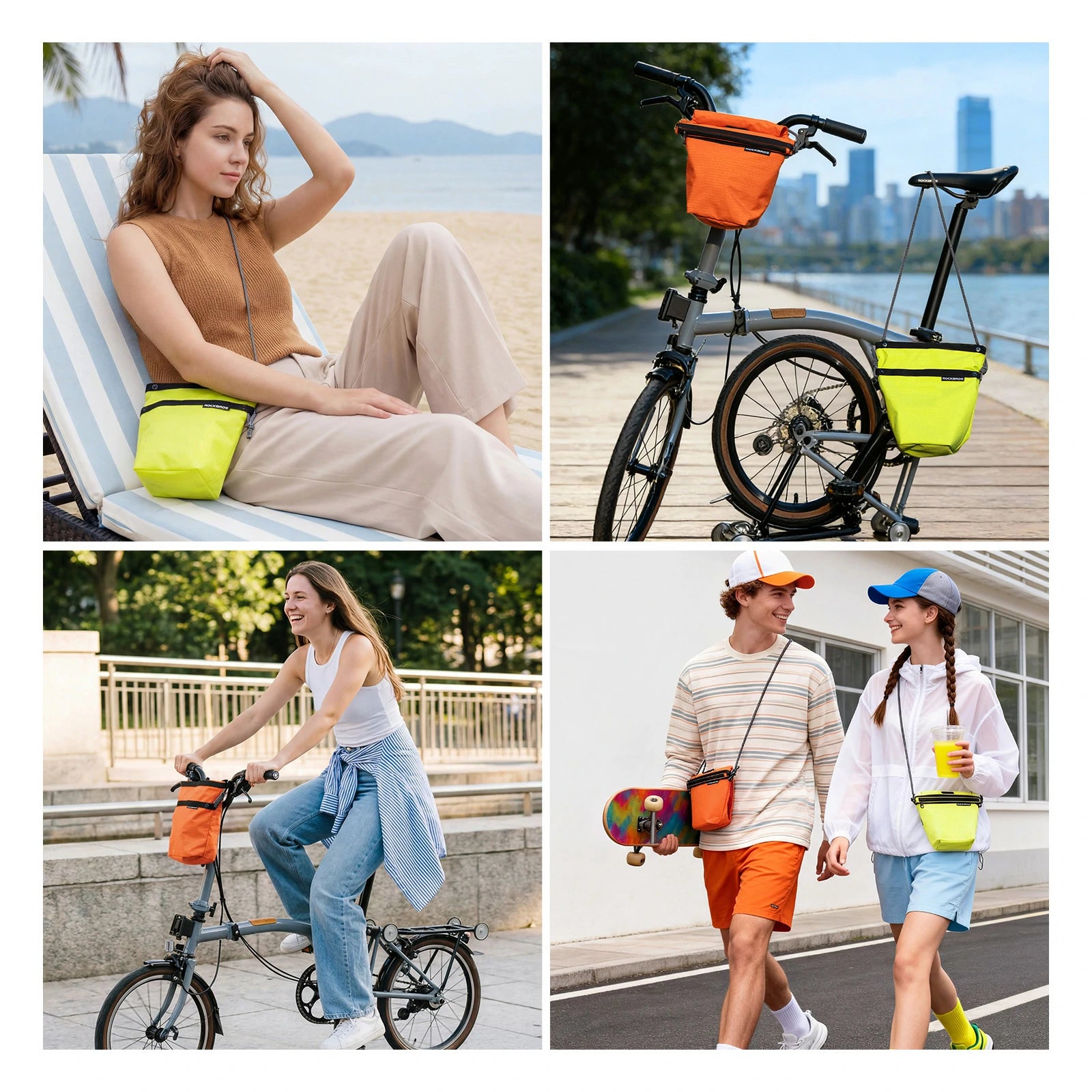 ROCKBROS bike handlebar bag ultralight 2-in-1 shoulder strap 3l