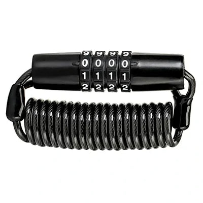 Compact Bike Helmet Lock with Retractable Cable