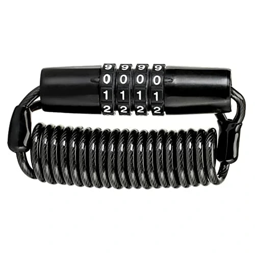 Compact Bike Helmet Lock with Retractable Cable