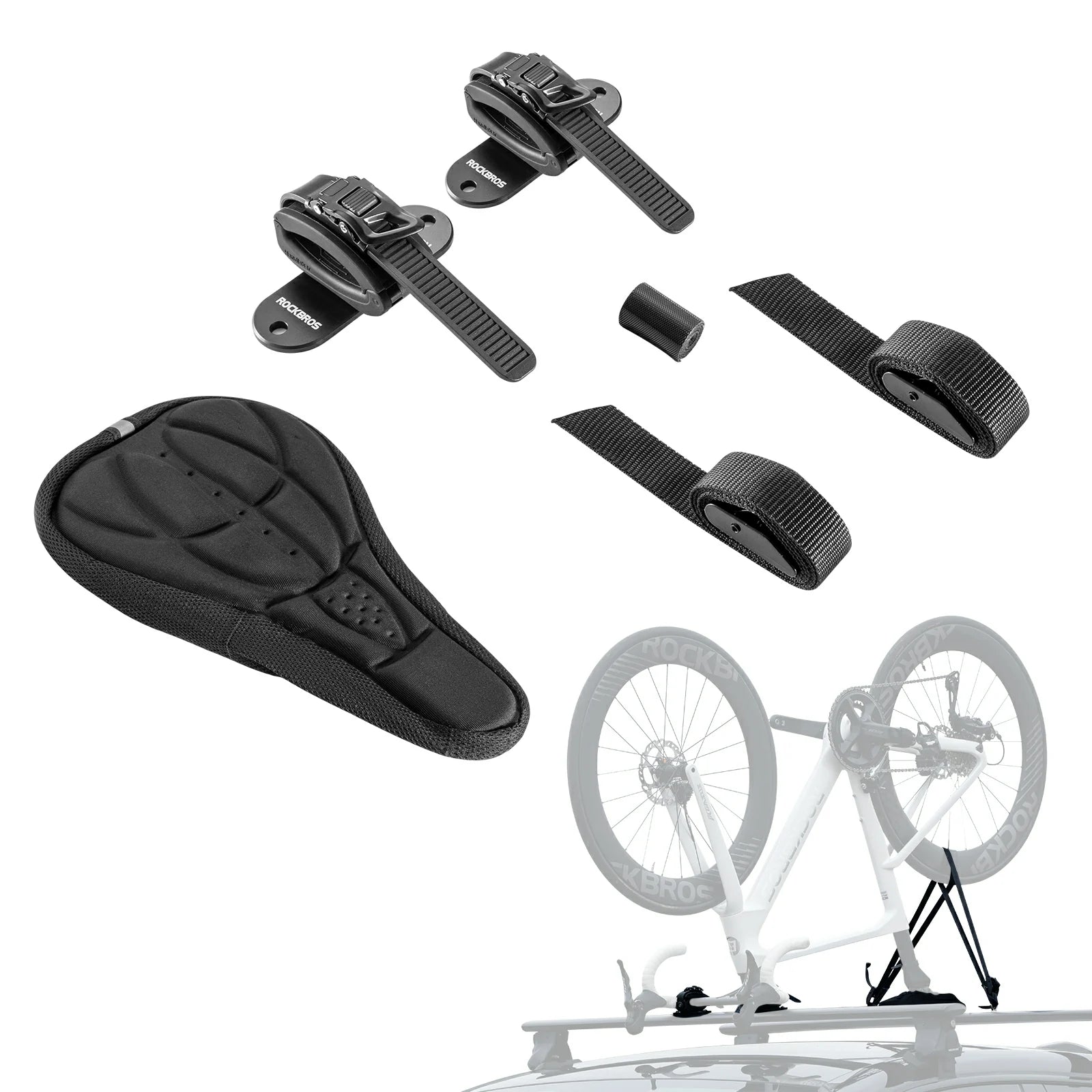 ROCKBROS bike inverted carrier rack with fork mount easy installation