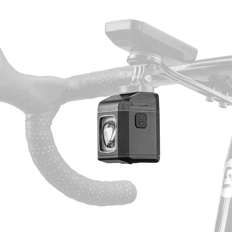 rockbros 1600-lumen bike light with handlebar remote and digital-display #Color_Black