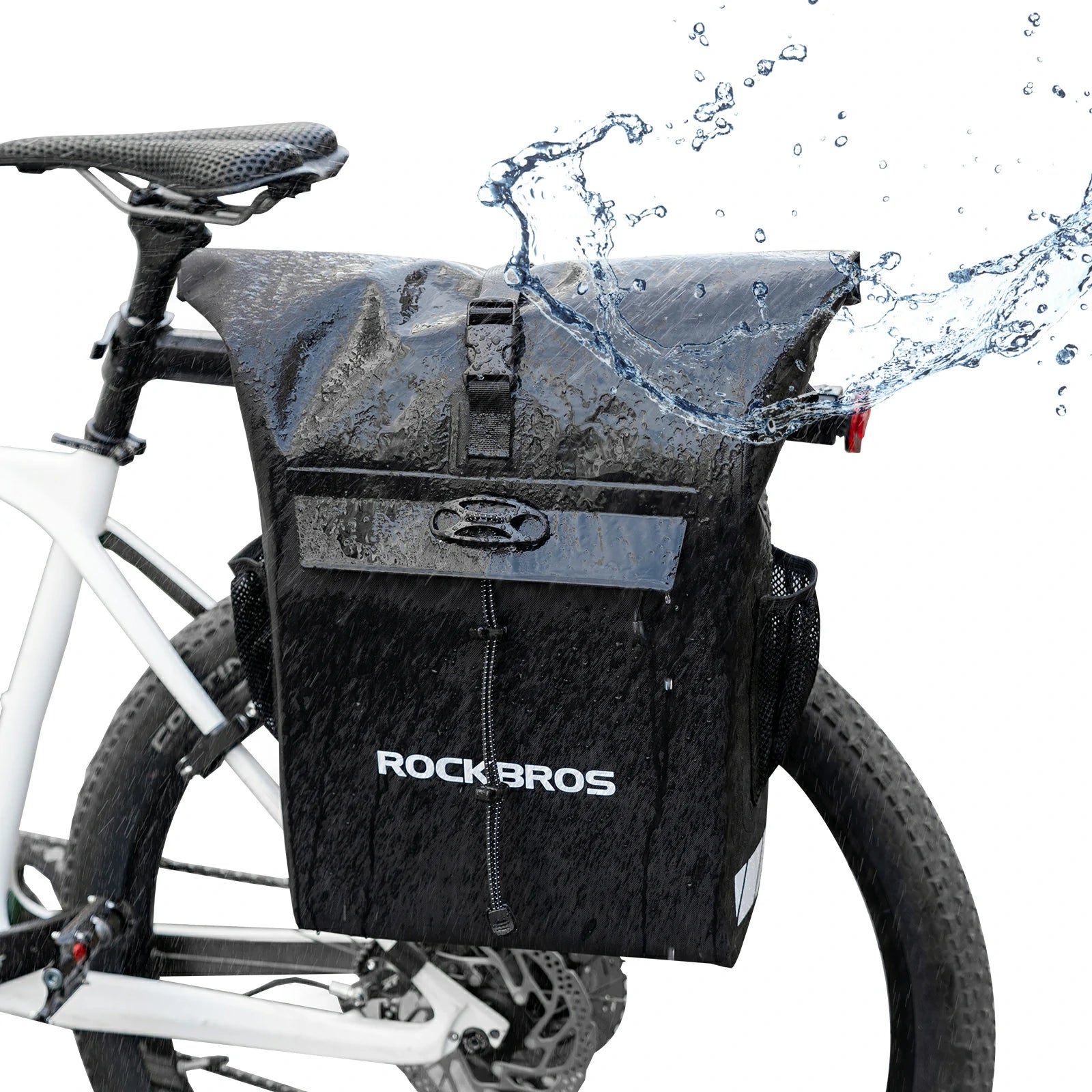 Waterproof bike pannier bag 13.5L-18L capacity, durable and versatile for cycling