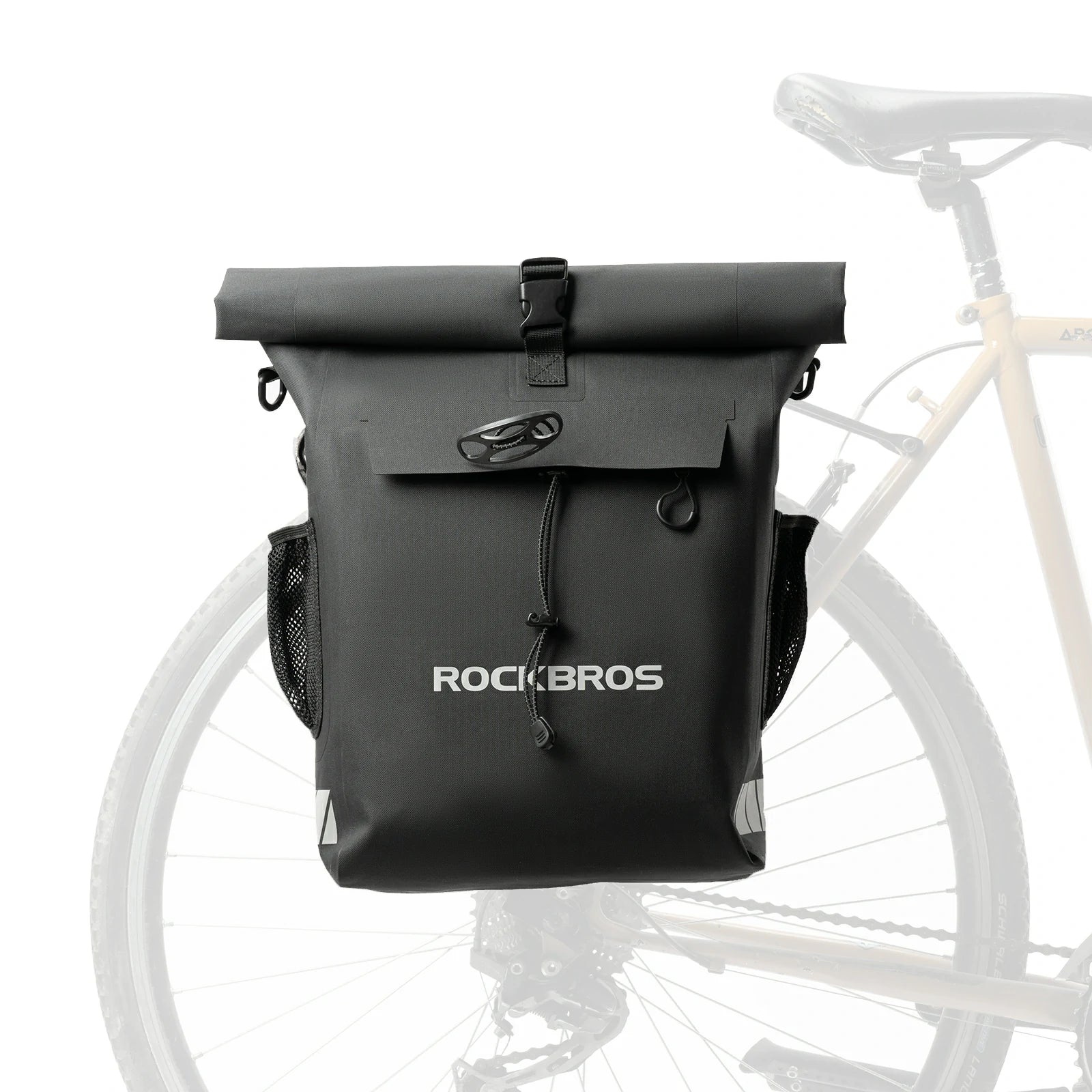 Waterproof bike pannier bag 13.5L-18L capacity, durable and versatile for cycling