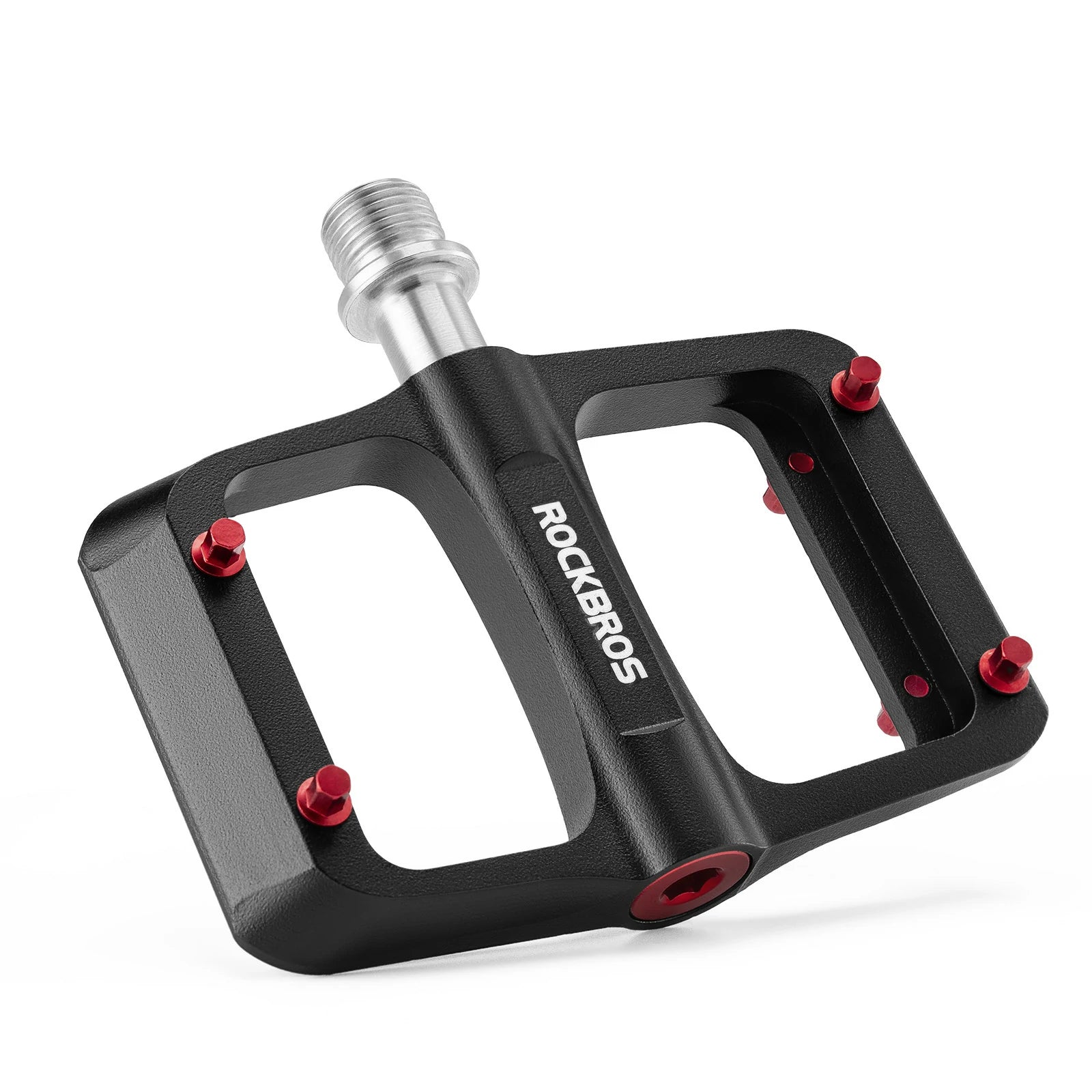 ROCKBROS bike pedals ultralight magnesium with red anti-slip pins