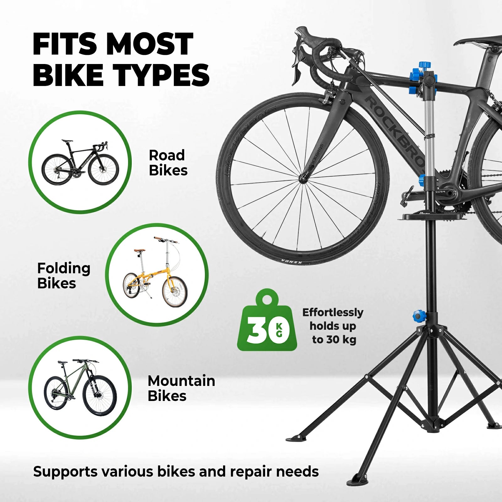 ROCKBROS bike repair stand 360 rotatable foldable height-adjustable