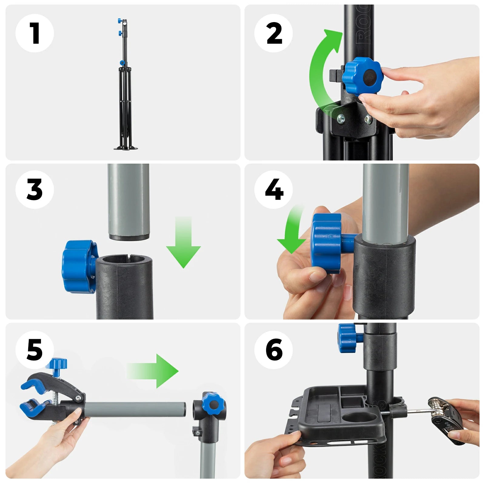 ROCKBROS bike repair stand 360 rotatable foldable height-adjustable