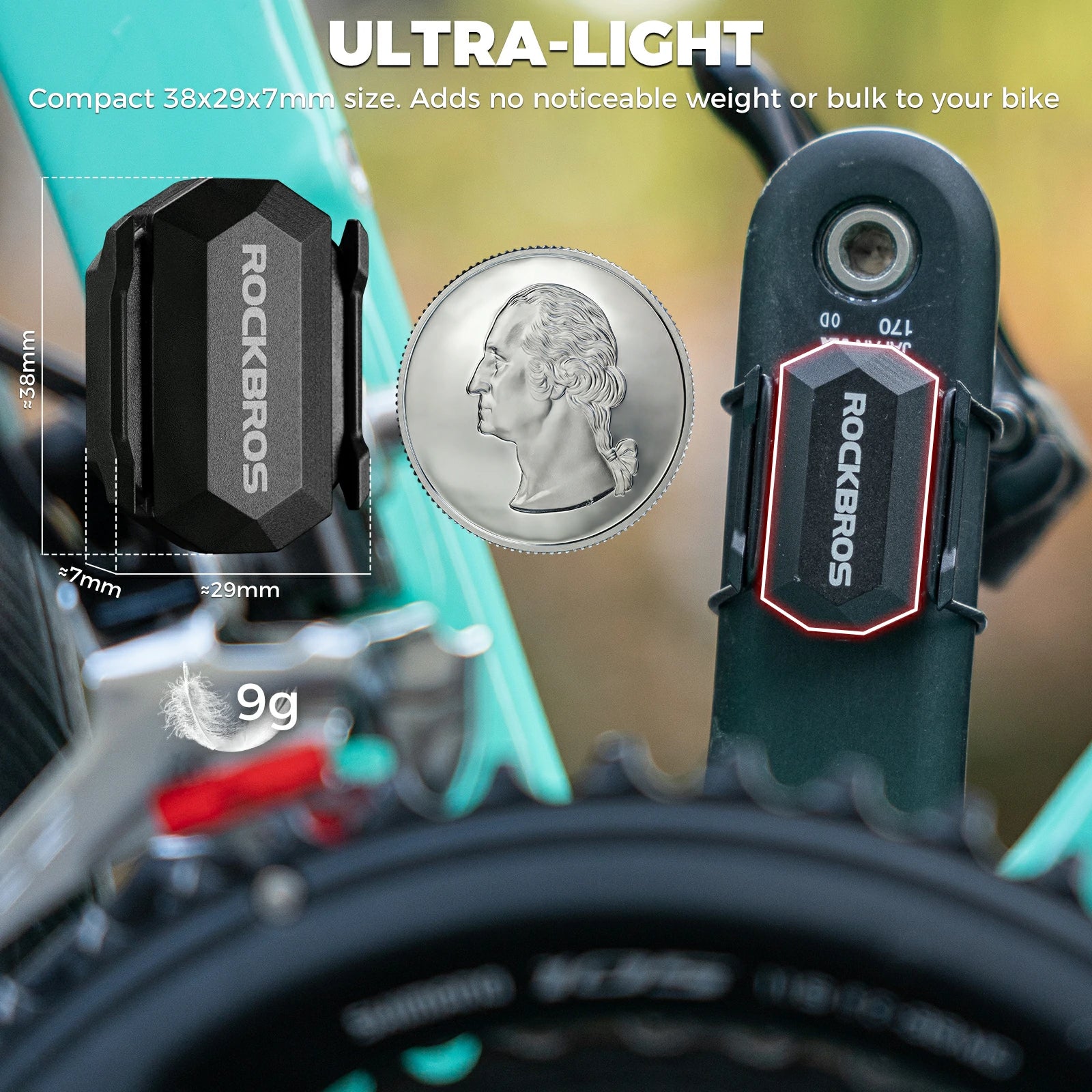 ROCKBROS bike speed cadence sensor bluetooth ant+